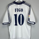 Shop 2000/01 REAL MADRID FIGO #10 HOME SHIRT (XL) ADIDAS, classic football shirts, vintage football shirts & retro soccer jerseys at Cult Kits