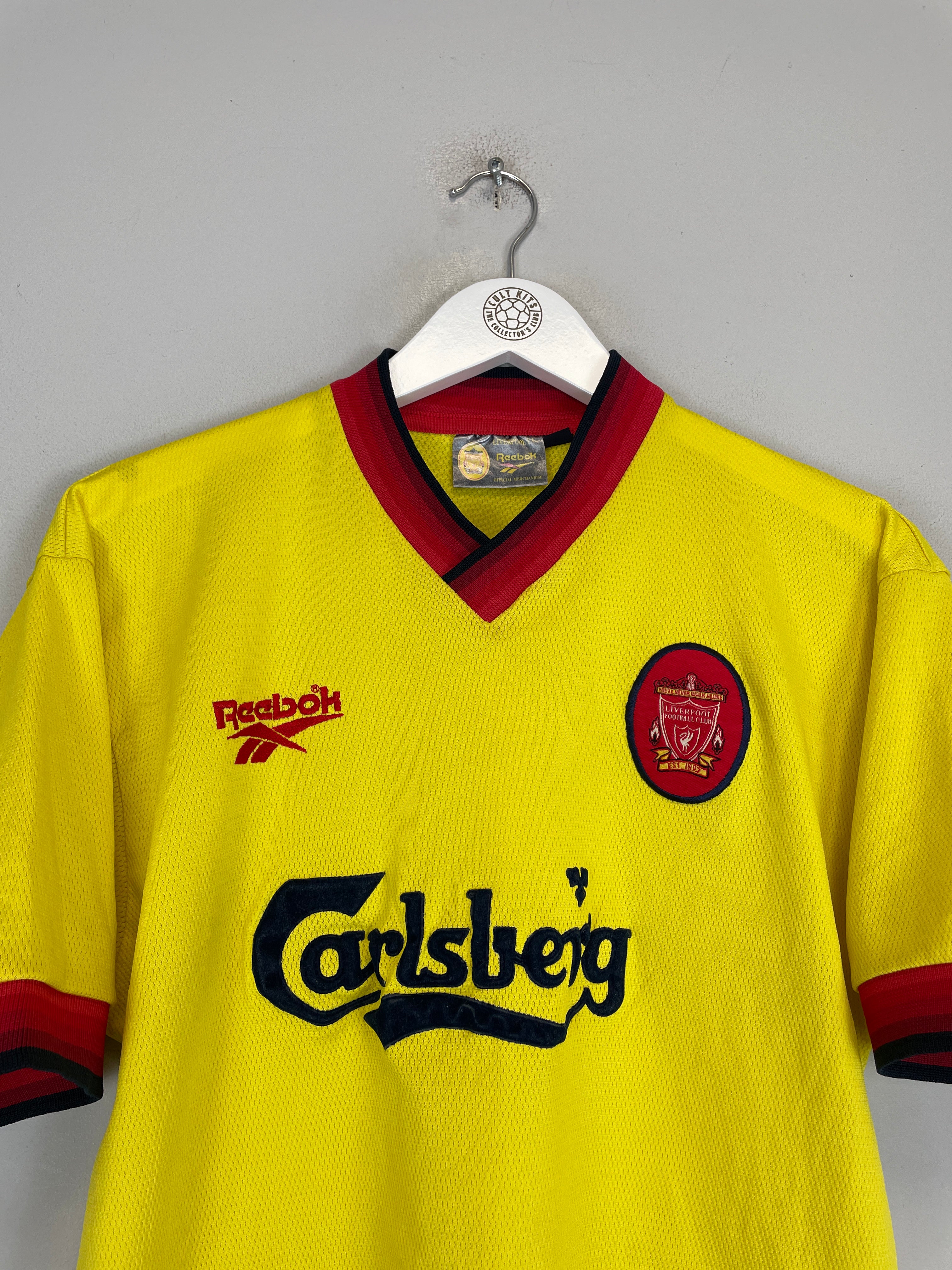 Shop 1997/99 LIVERPOOL AWAY SHIRT (S) REEBOK, classic football shirts, vintage football shirts & retro soccer jerseys at Cult Kits