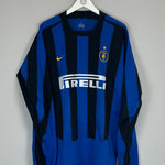 Shop 2003/04 INTER MILAN VIERI #32 L/S HOME SHIRT (XXL) NIKE, classic football shirts, vintage football shirts & retro soccer jerseys at Cult Kits