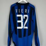 Shop 2003/04 INTER MILAN VIERI #32 L/S HOME SHIRT (XXL) NIKE, classic football shirts, vintage football shirts & retro soccer jerseys at Cult Kits