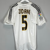 Shop 2004/05 REAL MADRID ZIDANE #5 HOME SHIRT (S) ADIDAS, classic football shirts, vintage football shirts & retro soccer jerseys at Cult Kits