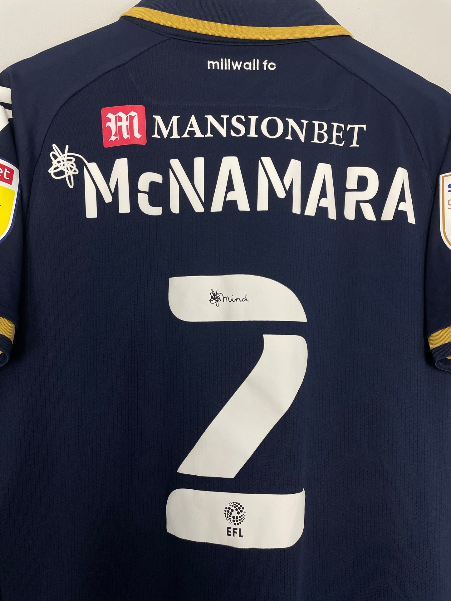 2021/22 MILLWALL MCNAMARA #2 HOME SHIRT (XL) MACRON