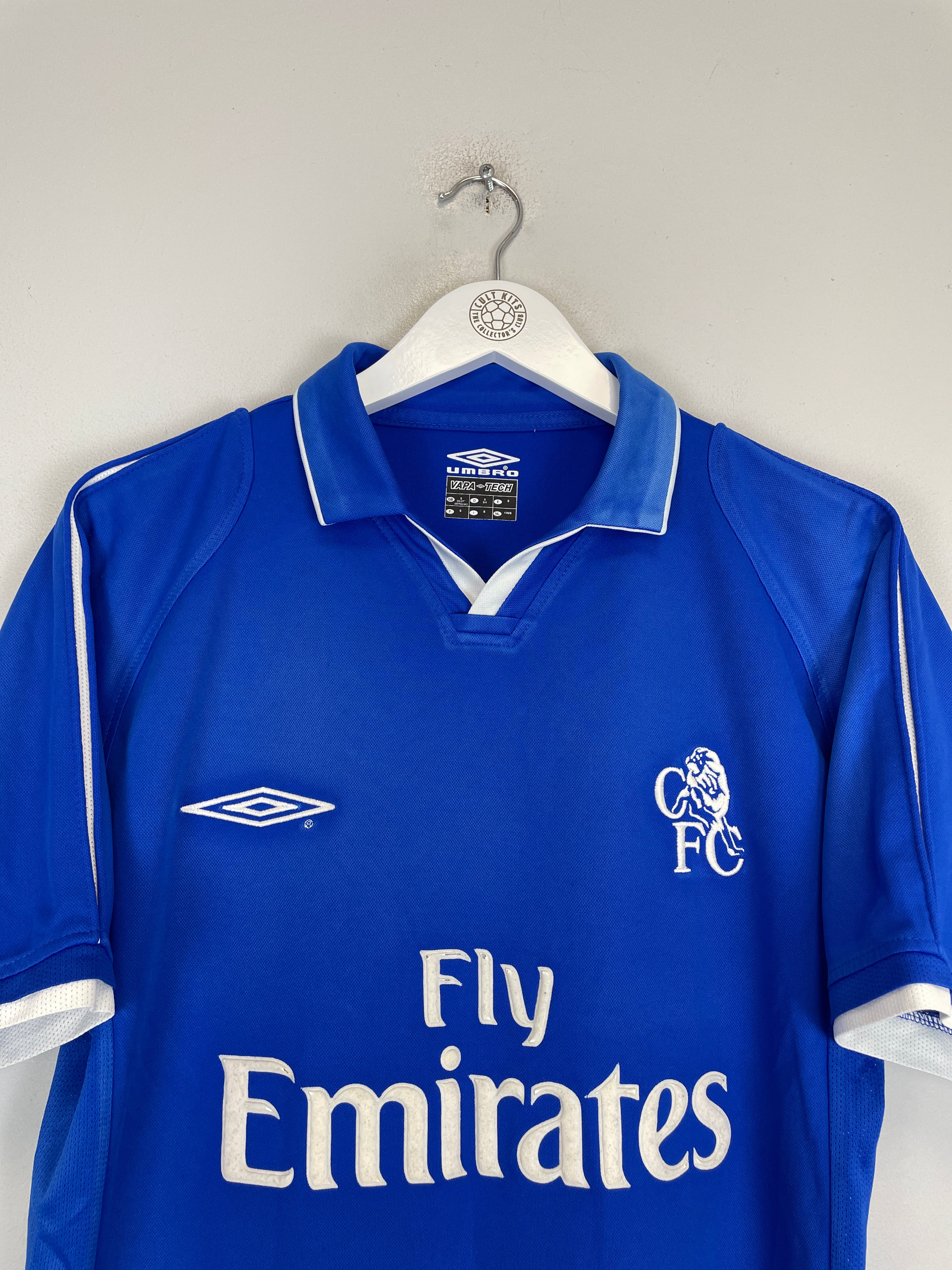 Shop 2001/03 CHELSEA HOME SHIRT (S) UMBRO, classic football shirts, vintage football shirts & retro soccer jerseys at Cult Kits