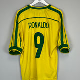 Shop 1998/00 BRAZIL RONALDO #9 HOME SHIRT (XL) NIKE, classic football shirts, vintage football shirts & retro soccer jerseys at Cult Kits