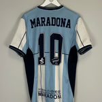 Shop 2001 ARGENTINA MARADONA TESTIMONIAL SHIRT (M) OPEN SPORTS, classic football shirts, vintage football shirts & retro soccer jerseys at Cult Kits