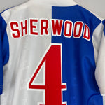 Shop 1996/98 BLACKBURN ROVERS SHERWOOD #4 HOME SHIRT (S) ASICS, classic football shirts, vintage football shirts & retro soccer jerseys at Cult Kits