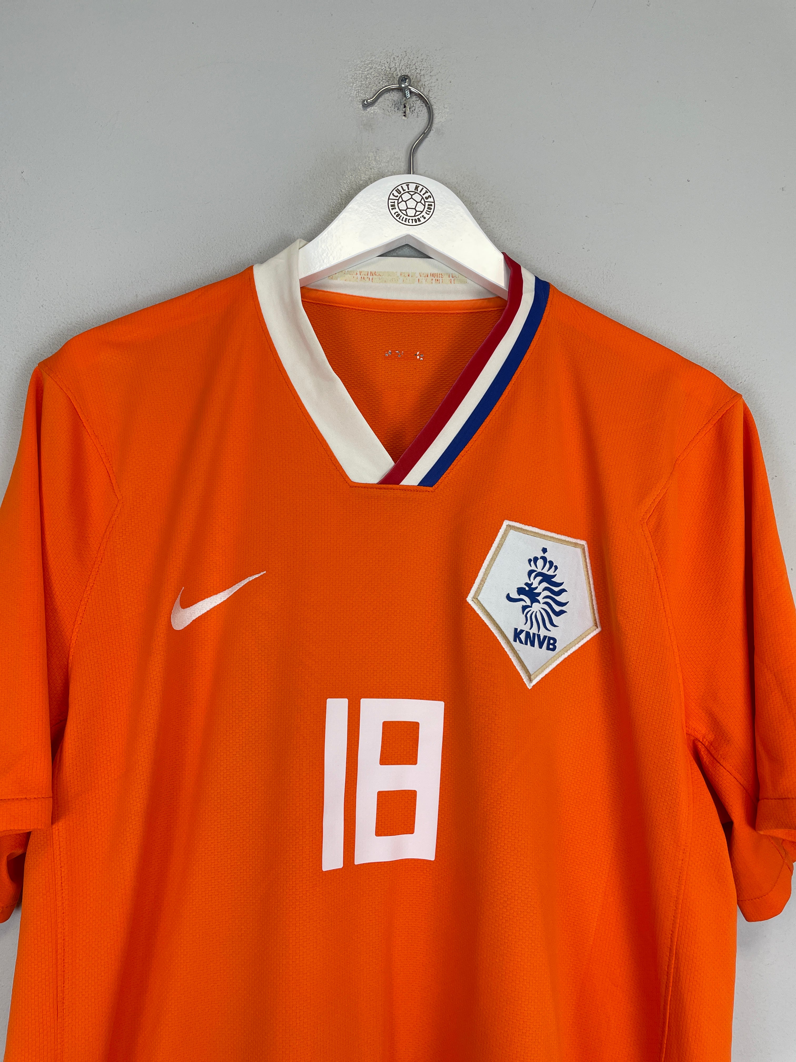 Shop 2008/10 NETHERLANDS KUYT #18 HOME SHIRT (XL) NIKE, classic football shirts, vintage football shirts & retro soccer jerseys at Cult Kits