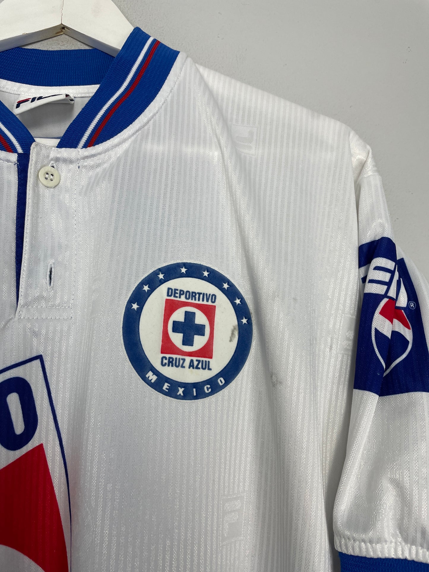 1999/00 CRUZ AZUL #12 HOME AWAY SHIRT (L) FILA
