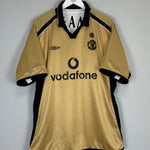 Shop 2001/02 MANCHESTER UNITED KEANE #16 *CENTENARY* AWAY/THIRD SHIRT (XL) UMBRO, classic football shirts, vintage football shirts & retro soccer jerseys at Cult Kits