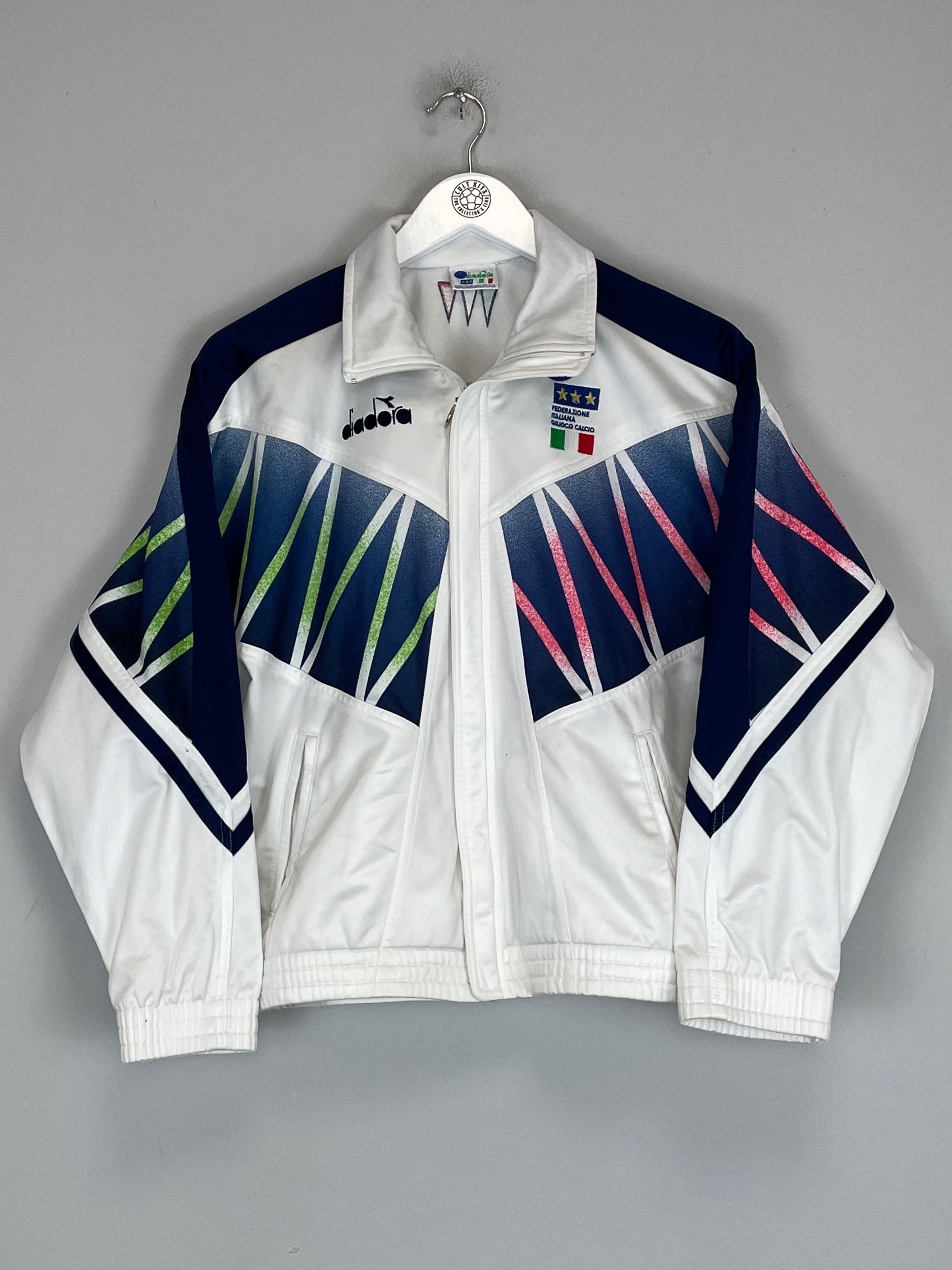 Shop 1994 ITALY TRACK JACKET (XS) DIADORA, classic football shirts, vintage football shirts & retro soccer jerseys at Cult Kits