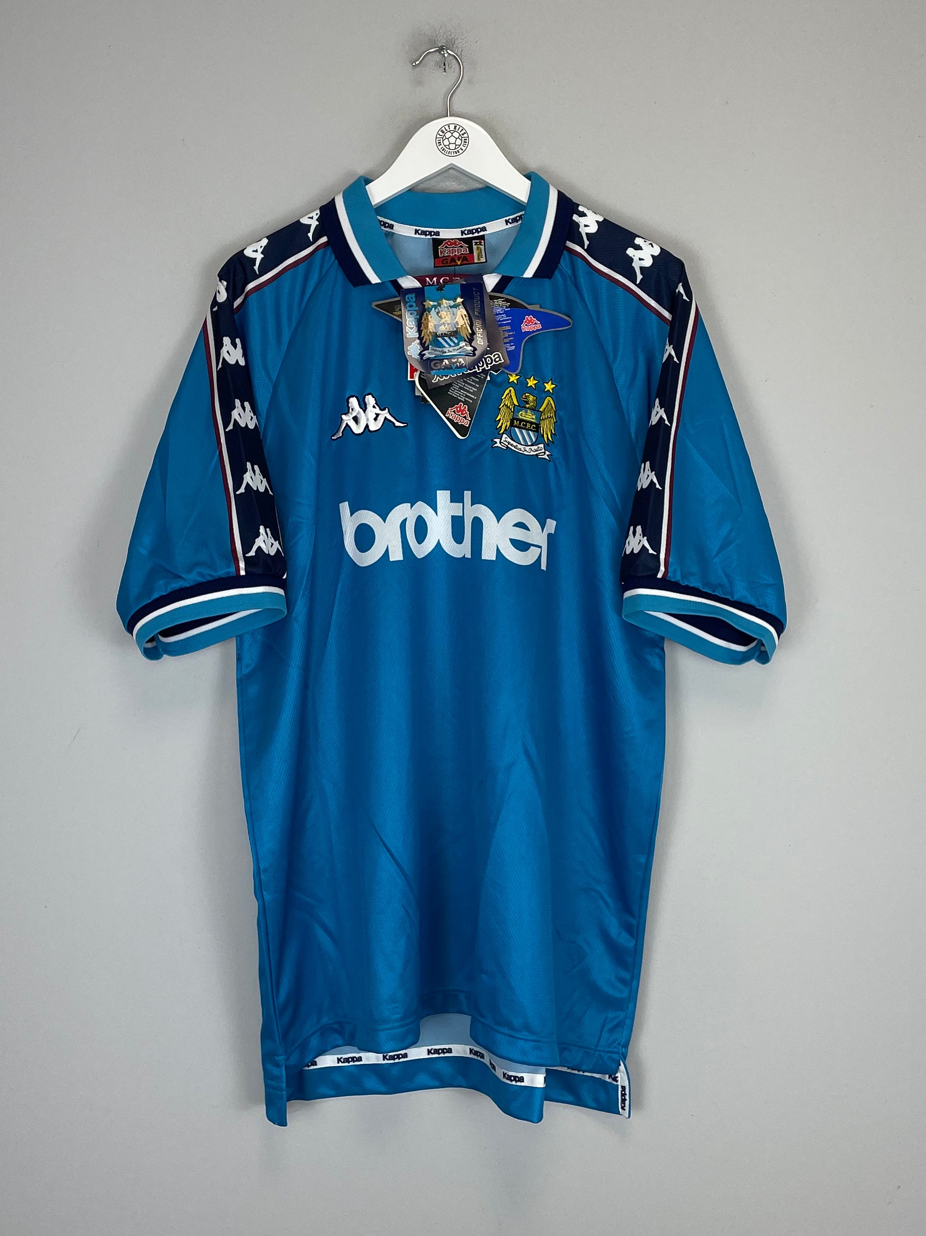 Shop 1997/99 MANCHESTER CITY *BNWT* HOME SHIRT (XL) KAPPA, classic football shirts, vintage football shirts & retro soccer jerseys at Cult Kits
