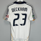 Shop 2008/09 LA GALAXY BECKHAM #23 *PLAYER ISSUE* HOME SHIRT (S) ADIDAS, classic football shirts, vintage football shirts & retro soccer jerseys at Cult Kits