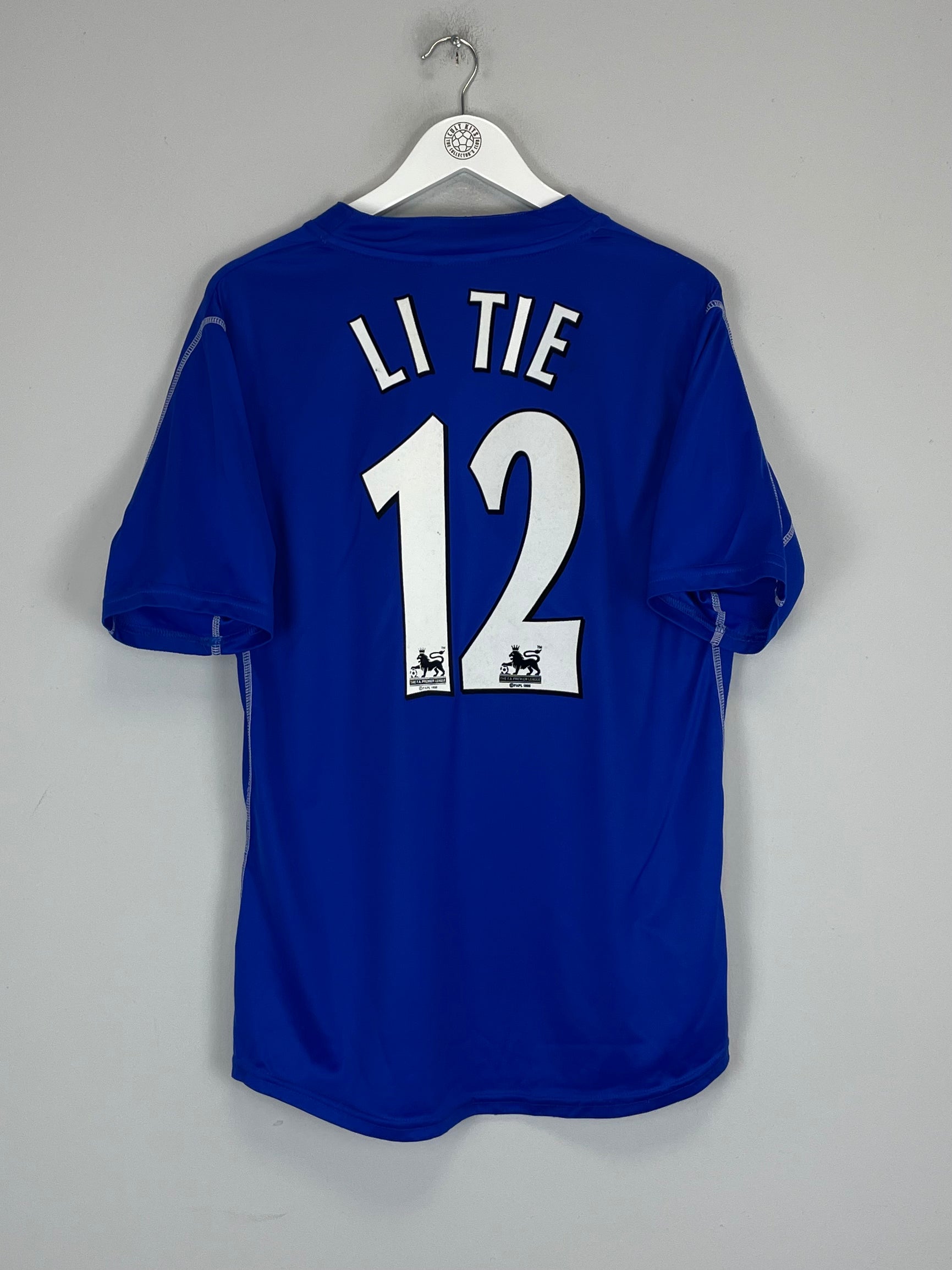 Shop 2002/03 EVERTON LI TIE #12 HOME SHIRT (XL) PUMA, classic football shirts, vintage football shirts & retro soccer jerseys at Cult Kits
