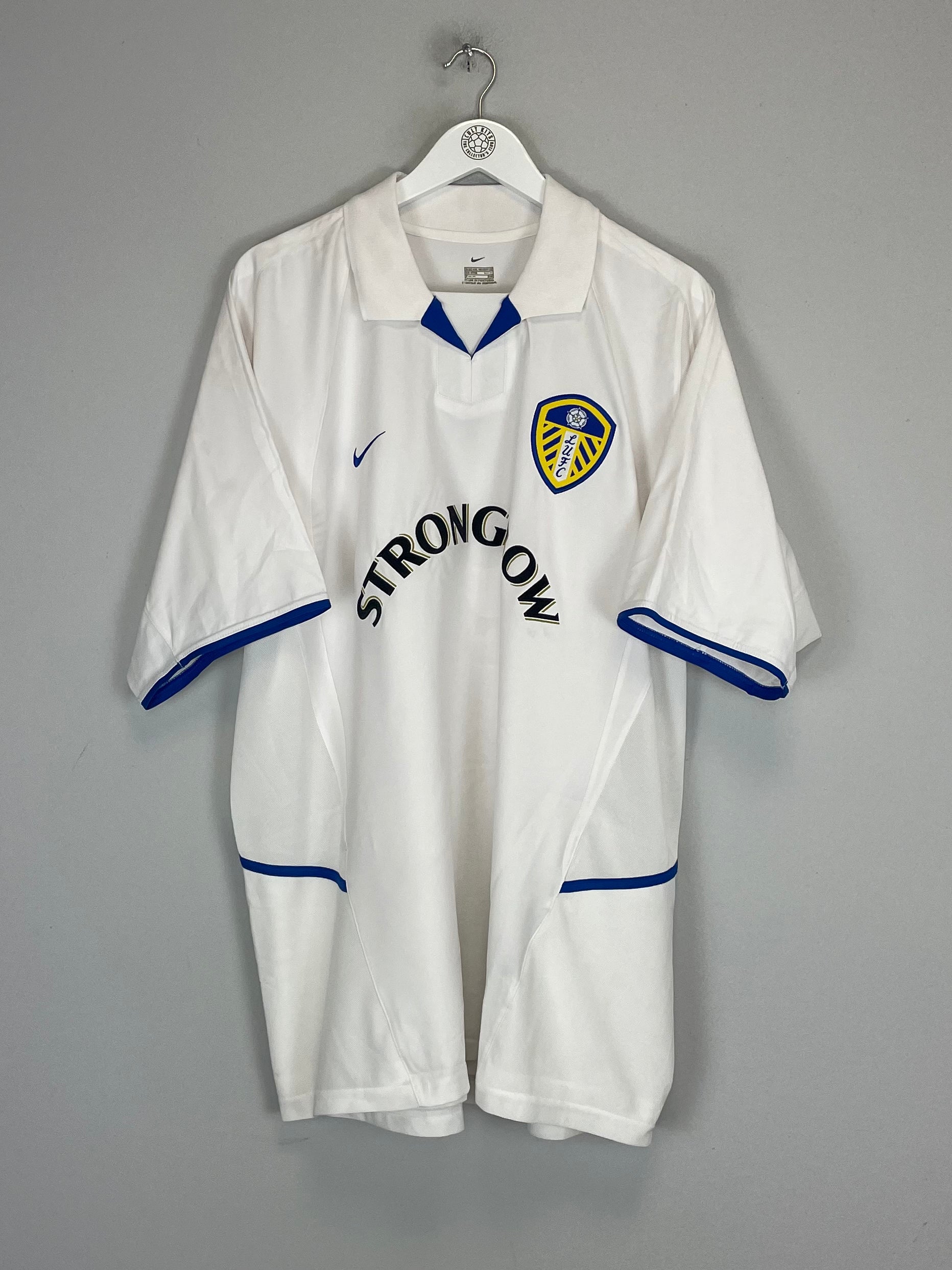 Shop 2002/03 LEEDS UNITED VIDUKA #9 HOME SHIRT (XXL) NIKE, classic football shirts, vintage football shirts & retro soccer jerseys at Cult Kits