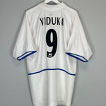 Shop 2002/03 LEEDS UNITED VIDUKA #9 HOME SHIRT (XXL) NIKE, classic football shirts, vintage football shirts & retro soccer jerseys at Cult Kits