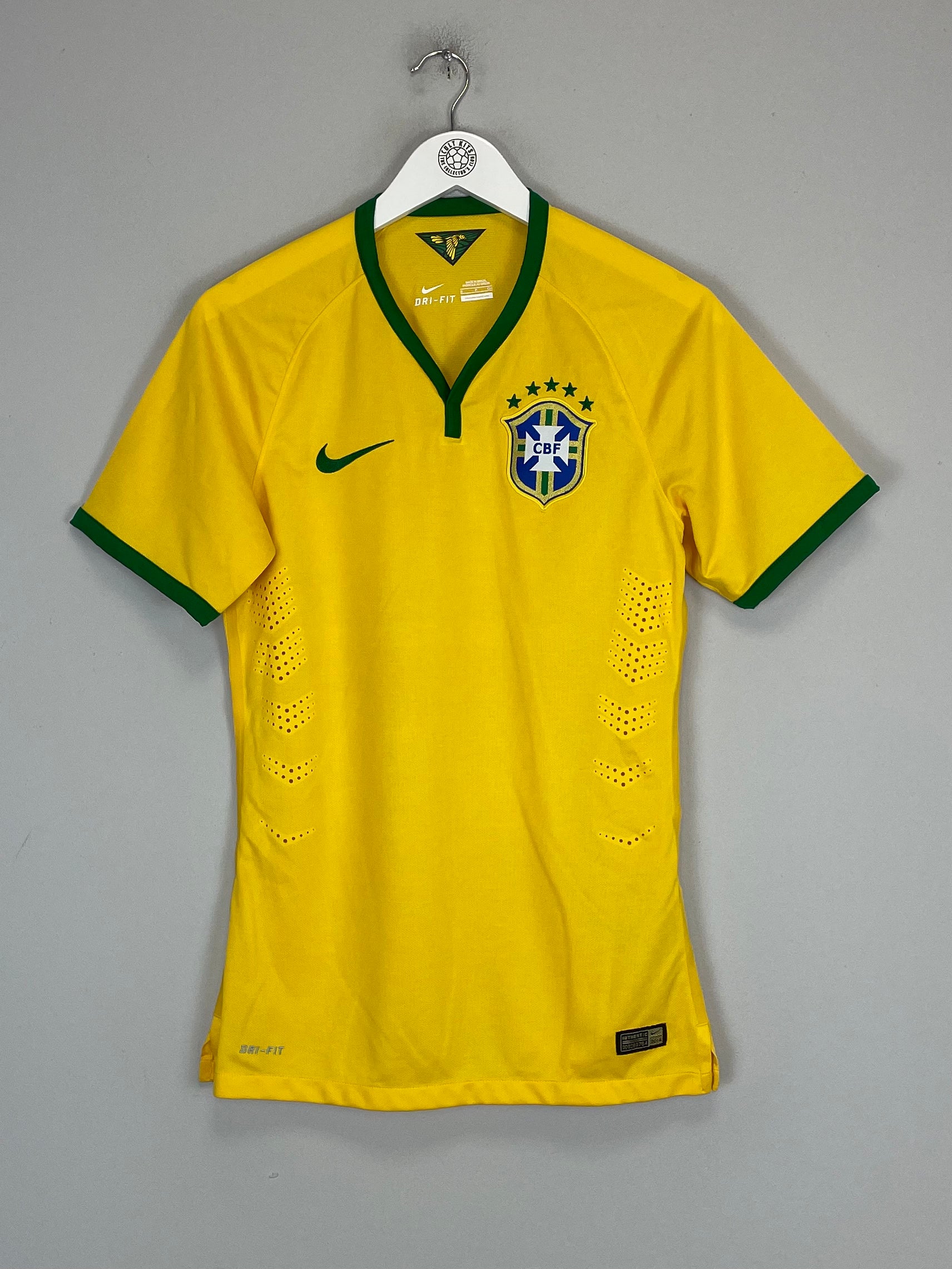 Shop 2014/15 BRAZIL *AUTHENTIC* HOME SHIRT (S) NIKE, classic football shirts, vintage football shirts & retro soccer jerseys at Cult Kits