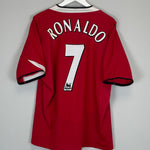 Shop 2004/06 MANCHESTER UNITED RONALDO #7 HOME SHIRT (XL) NIKE, classic football shirts, vintage football shirts & retro soccer jerseys at Cult Kits