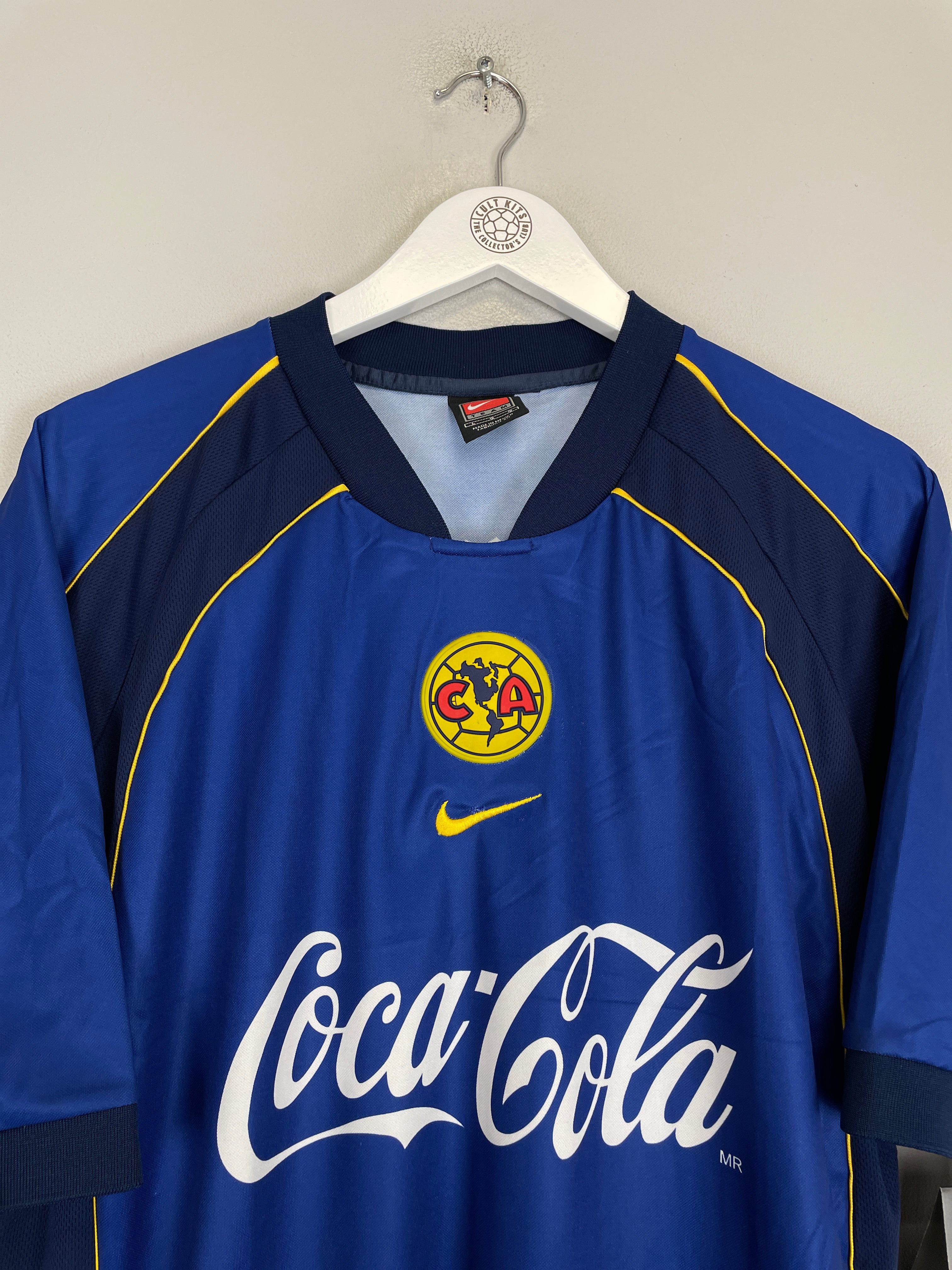 Shop 2001/02 CLUB AMERICA *BNWT* AWAY SHIRT (L) NIKE, classic football shirts, vintage football shirts & retro soccer jerseys at Cult Kits