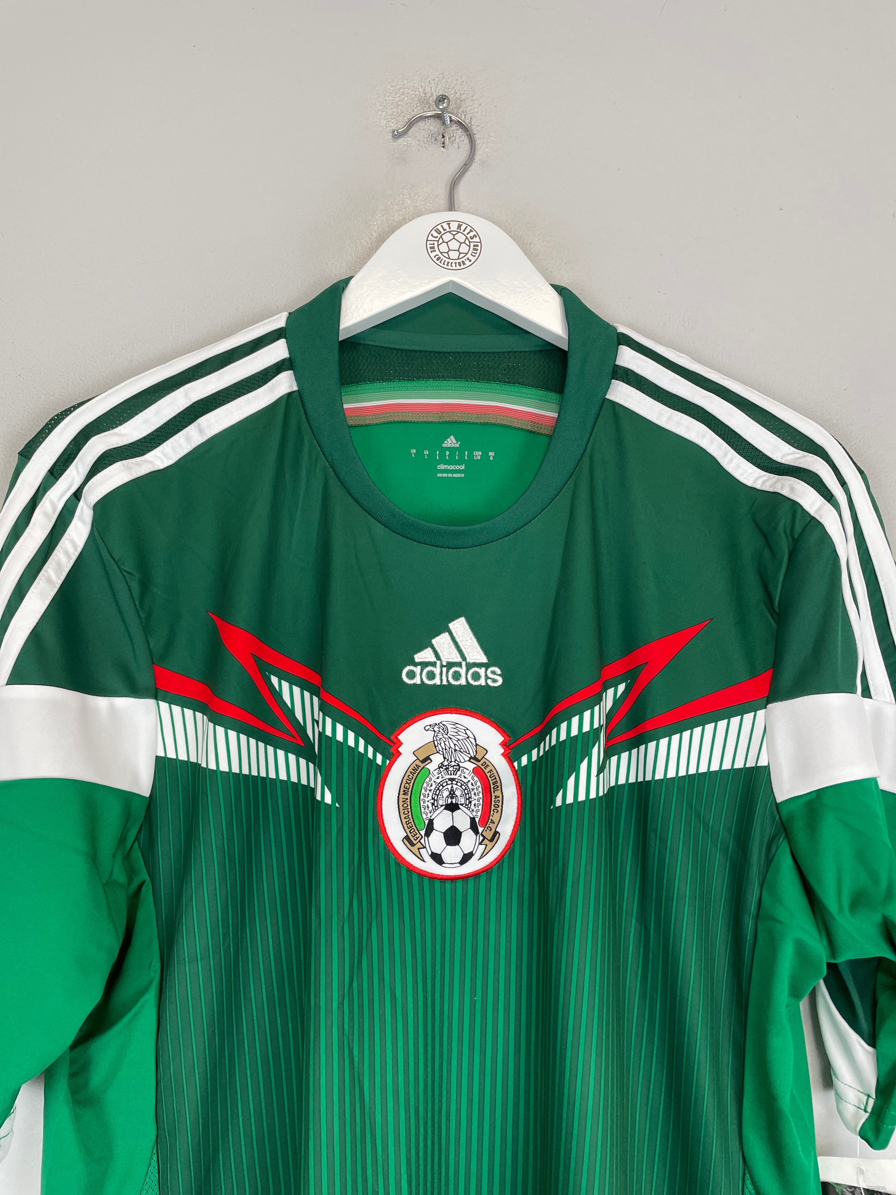 Shop 2014/15 MEXICO *BNWT* HOME SHIRT (L) ADIDAS, classic football shirts, vintage football shirts & retro soccer jerseys at Cult Kits