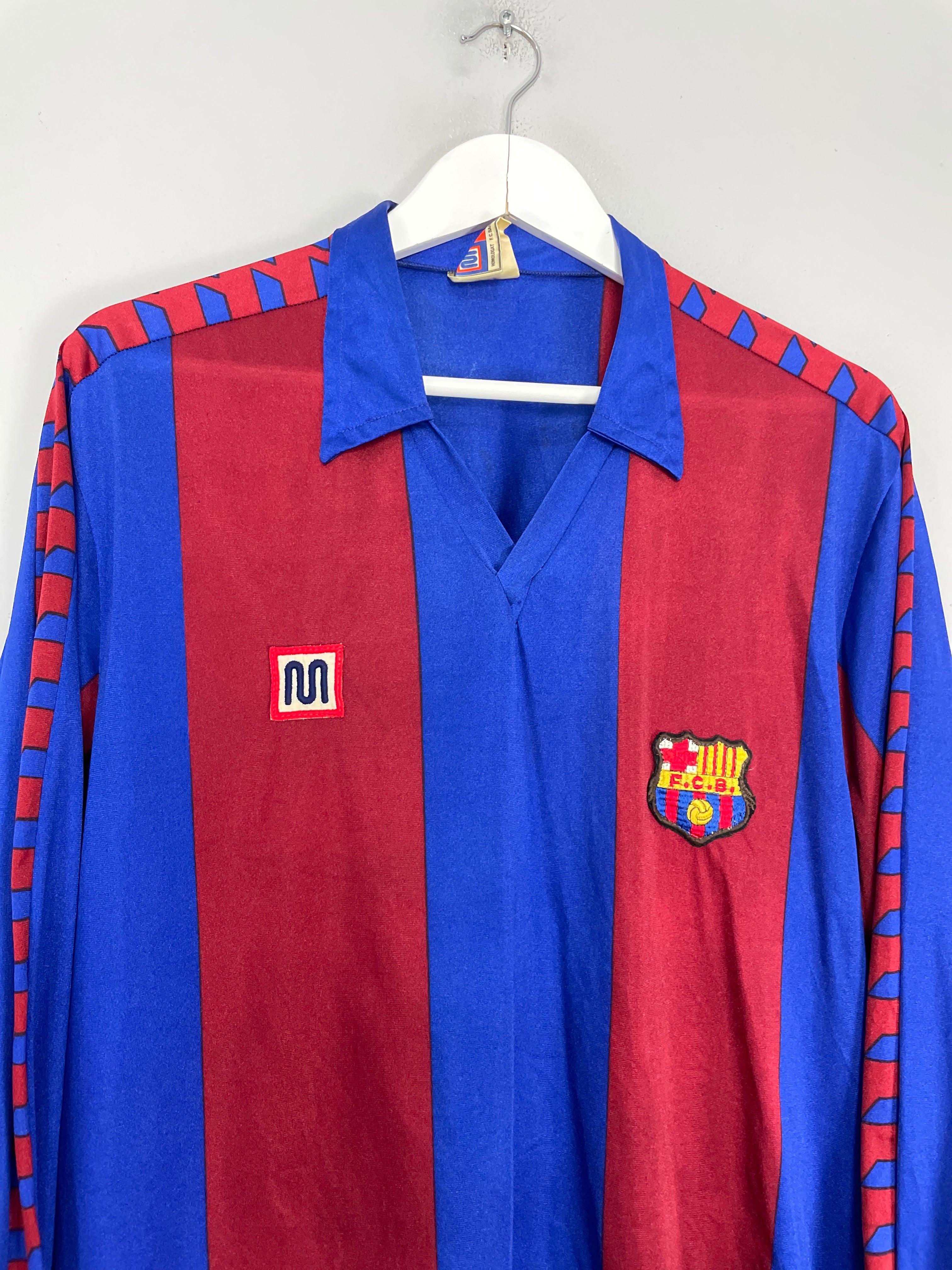 Shop 1984/89 BARCELONA L/S HOME SHIRT (L) MEYBA, classic football shirts, vintage football shirts & retro soccer jerseys at Cult Kits