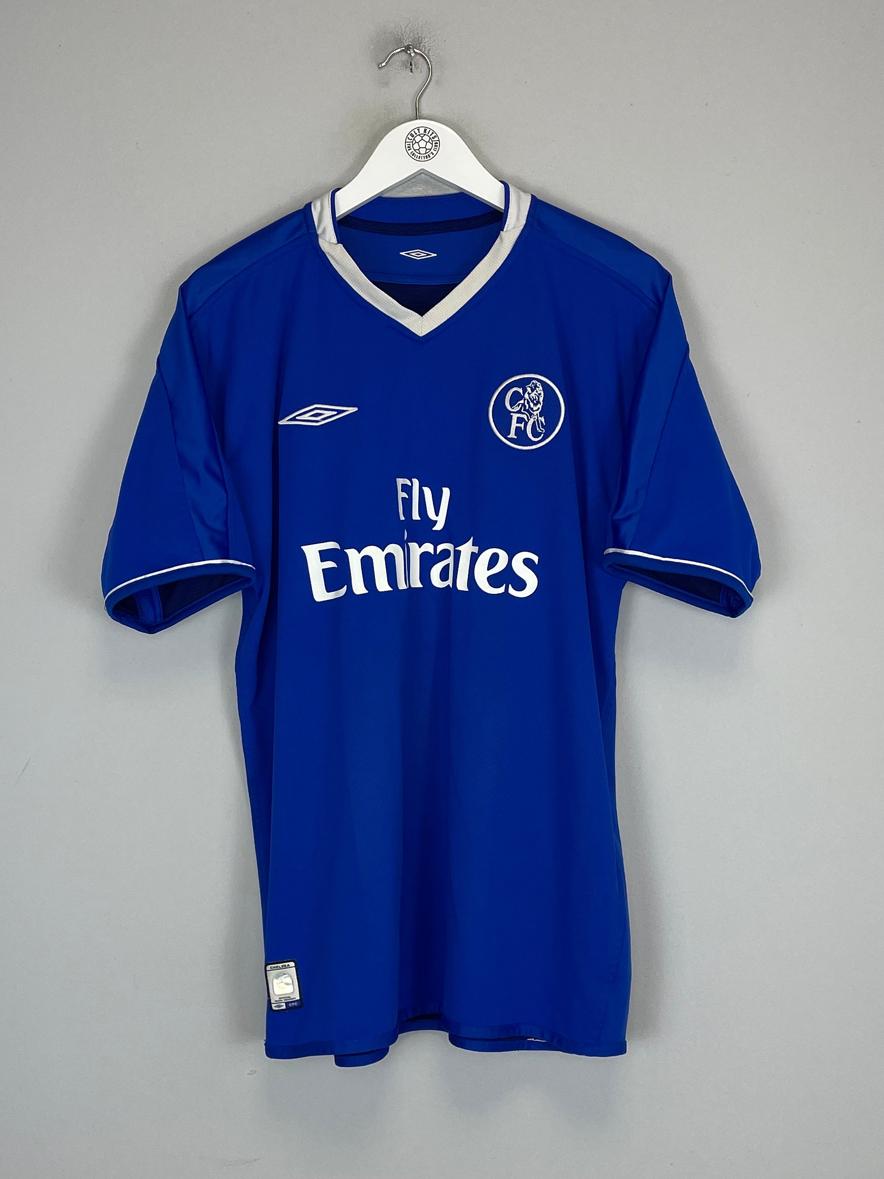 Shop 2003/05 CHELSEA LAMPARD #8 HOME SHIRT (L) UMBRO, classic football shirts, vintage football shirts & retro soccer jerseys at Cult Kits