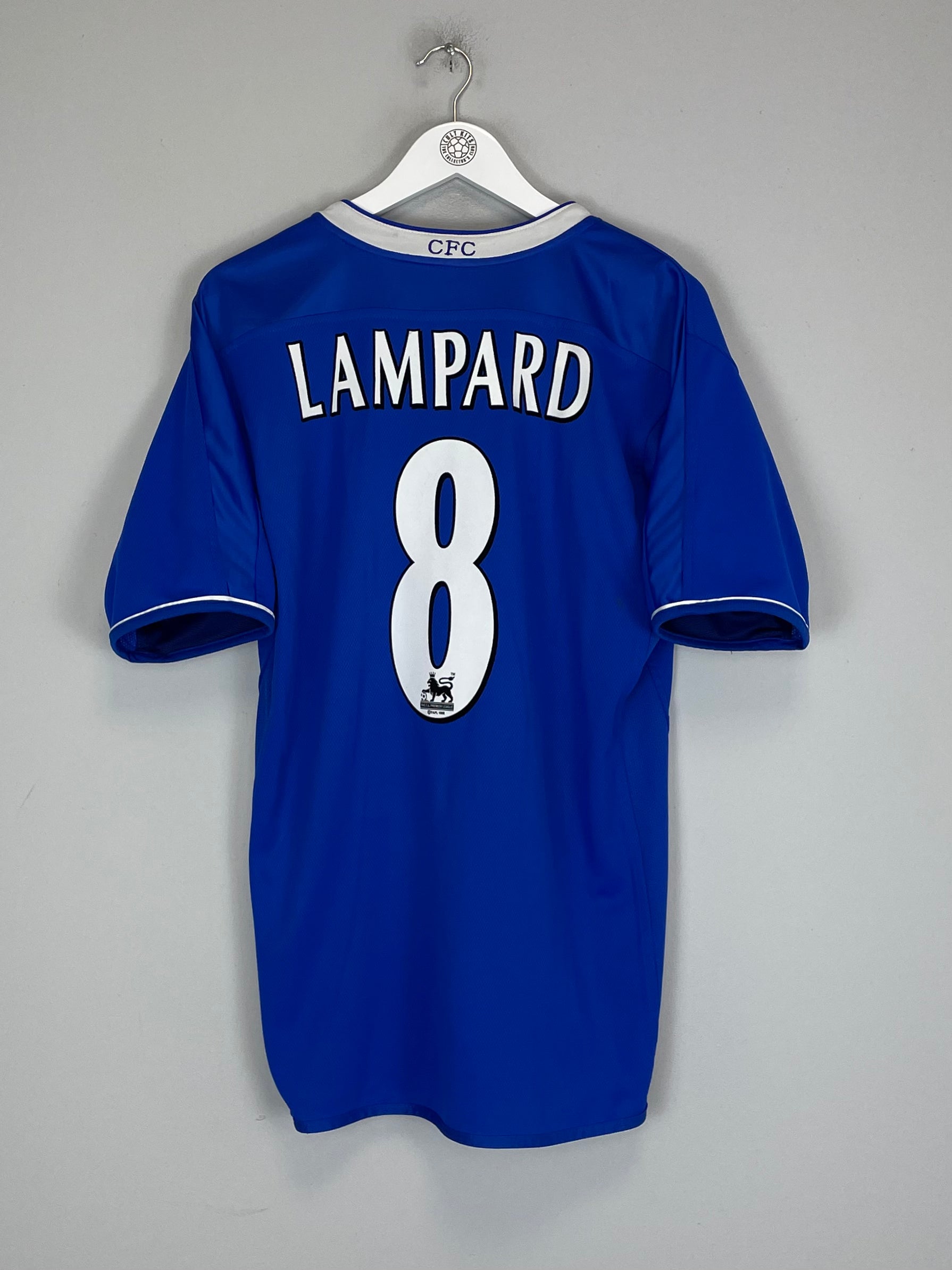 Shop 2003/05 CHELSEA LAMPARD #8 HOME SHIRT (L) UMBRO, classic football shirts, vintage football shirts & retro soccer jerseys at Cult Kits