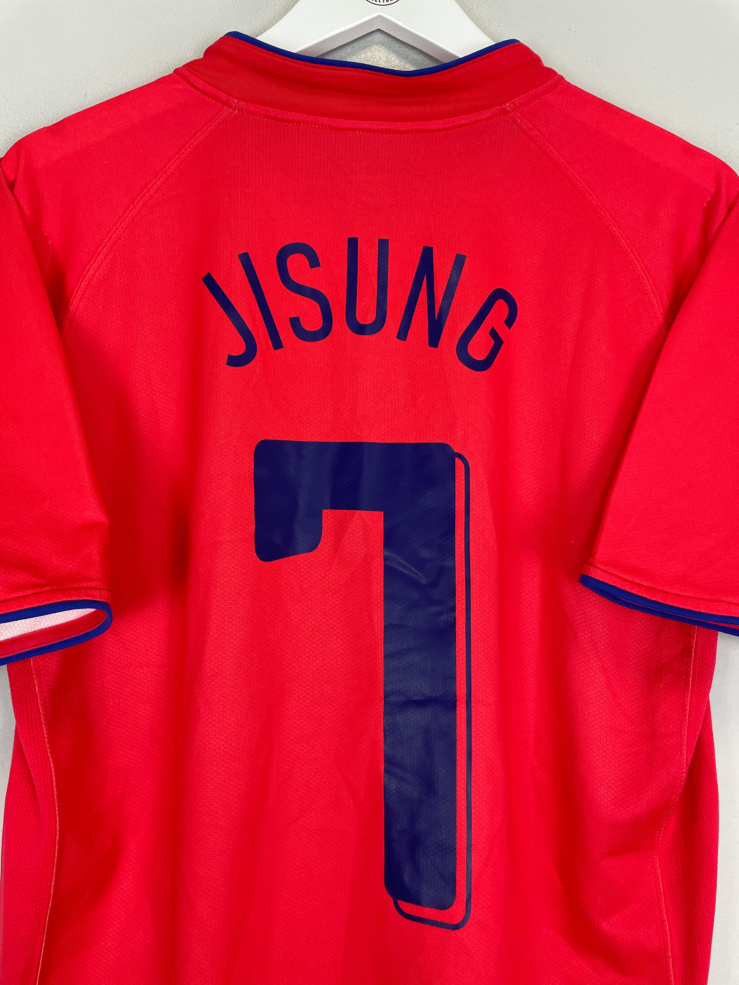 Shop 2006/08 SOUTH KOREA JI SUNG #7 HOME SHIRT (M) NIKE, classic football shirts, vintage football shirts & retro soccer jerseys at Cult Kits
