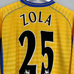 Shop 2000/01 CHELSEA ZOLA #25 L/S AWAY SHIRT (L) UMBRO, classic football shirts, vintage football shirts & retro soccer jerseys at Cult Kits