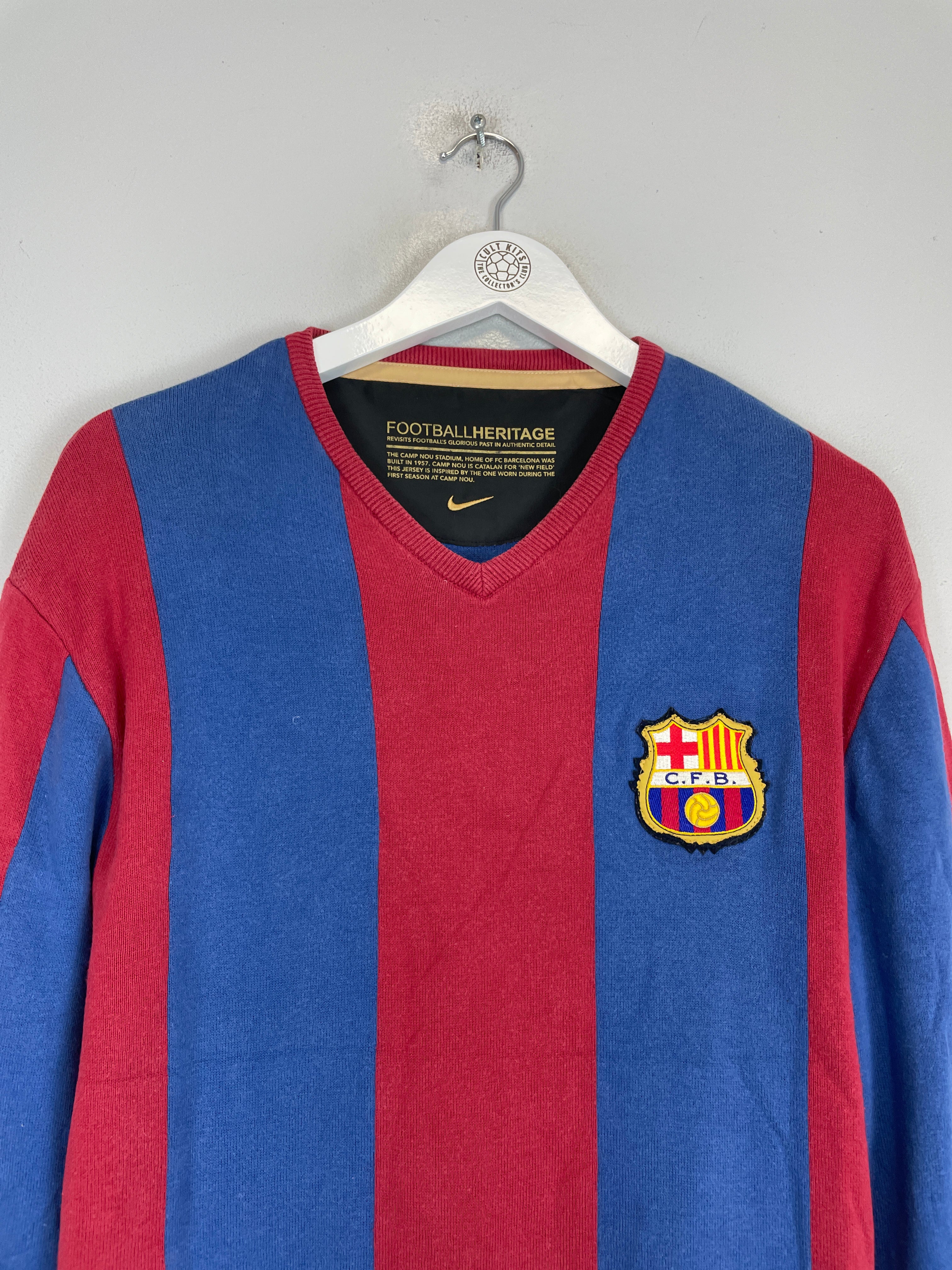 Shop 2007/08 BARCELONA HERITAGE JUMPER (M) NIKE, classic football shirts, vintage football shirts & retro soccer jerseys at Cult Kits