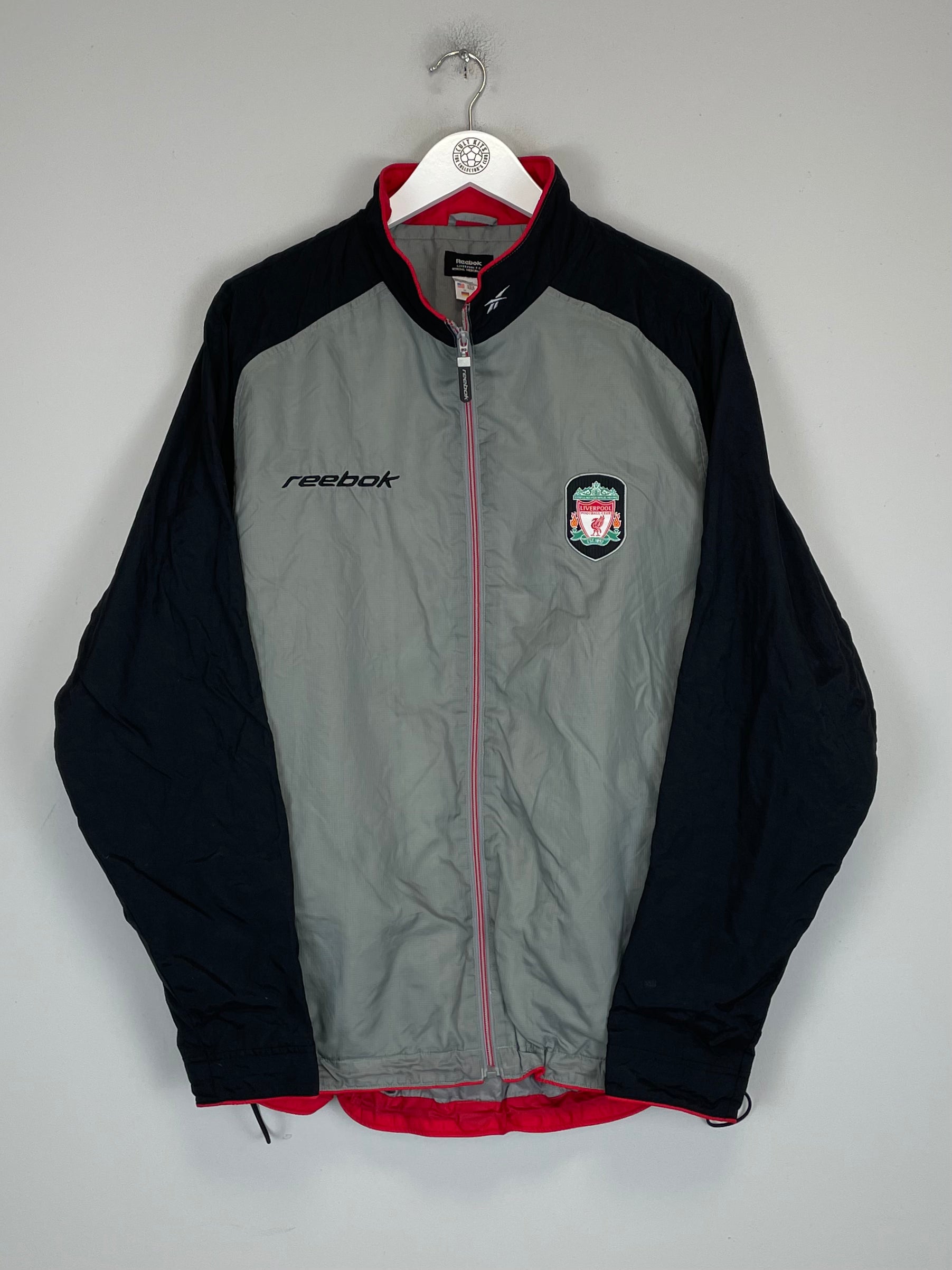 Shop 2002/04 LIVERPOOL TRACK JACKET (M) REEBOK, classic football shirts, vintage football shirts & retro soccer jerseys at Cult Kits
