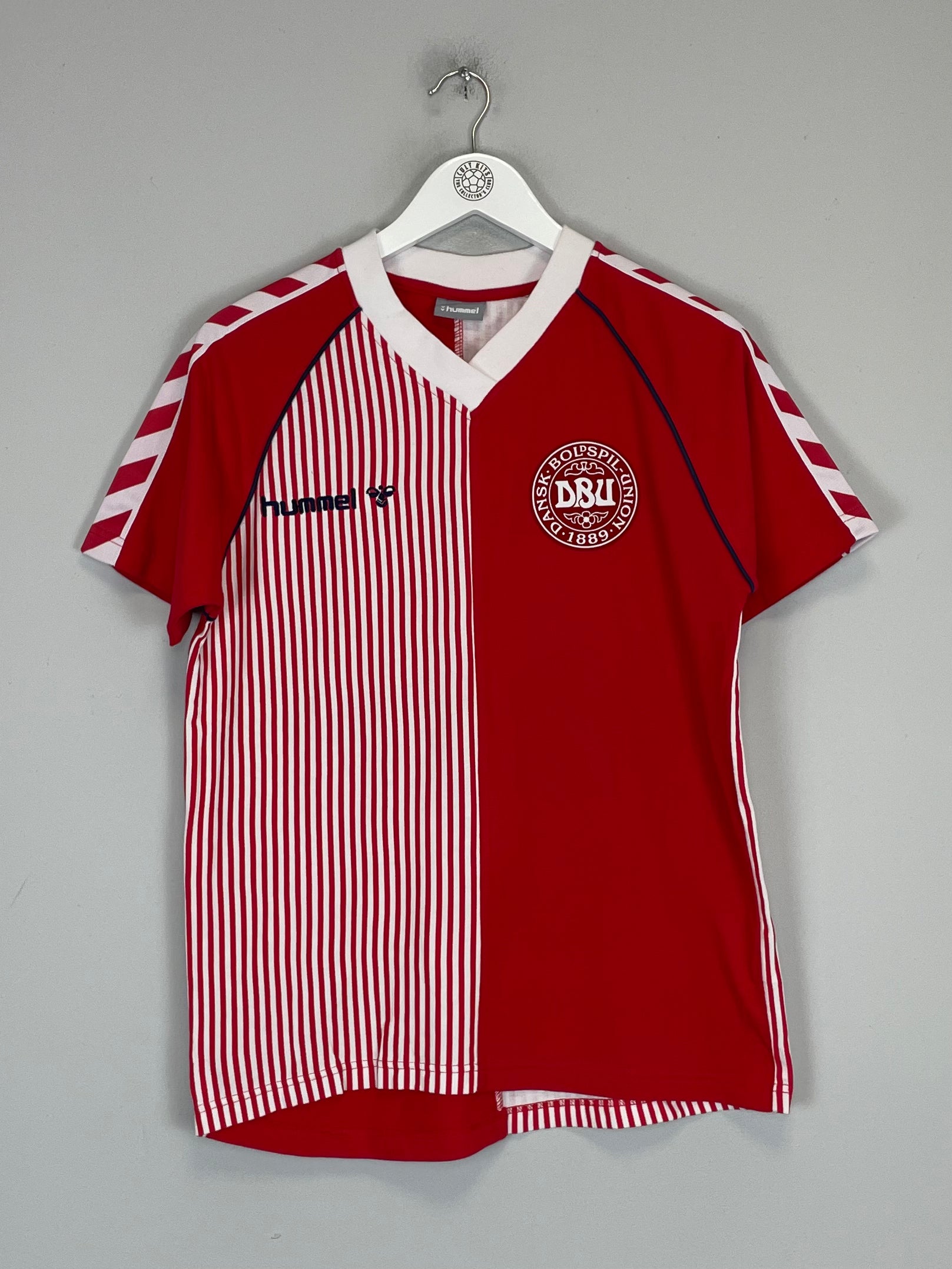 Shop 2023 DENMARK 86' HOME SHIRT T-SHIRT (S) HUMMEL, classic football shirts, vintage football shirts & retro soccer jerseys at Cult Kits