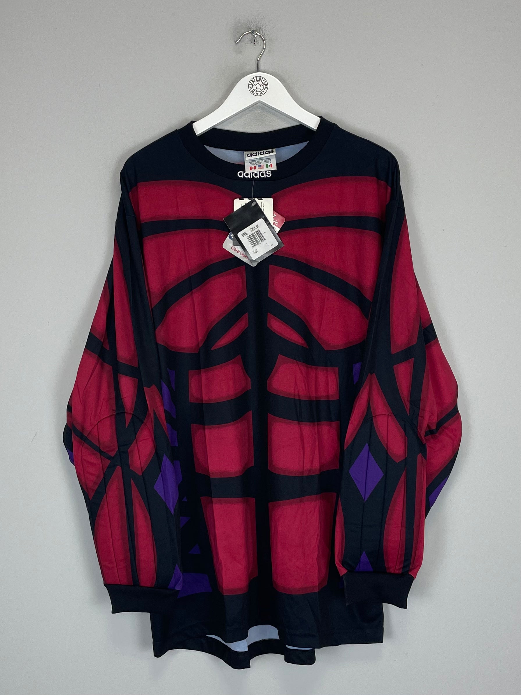 Shop 1995 ADIDAS 'TERMINATOR' *BNWT* GK TEMPLATE SHIRT (L), classic football shirts, vintage football shirts & retro soccer jerseys at Cult Kits