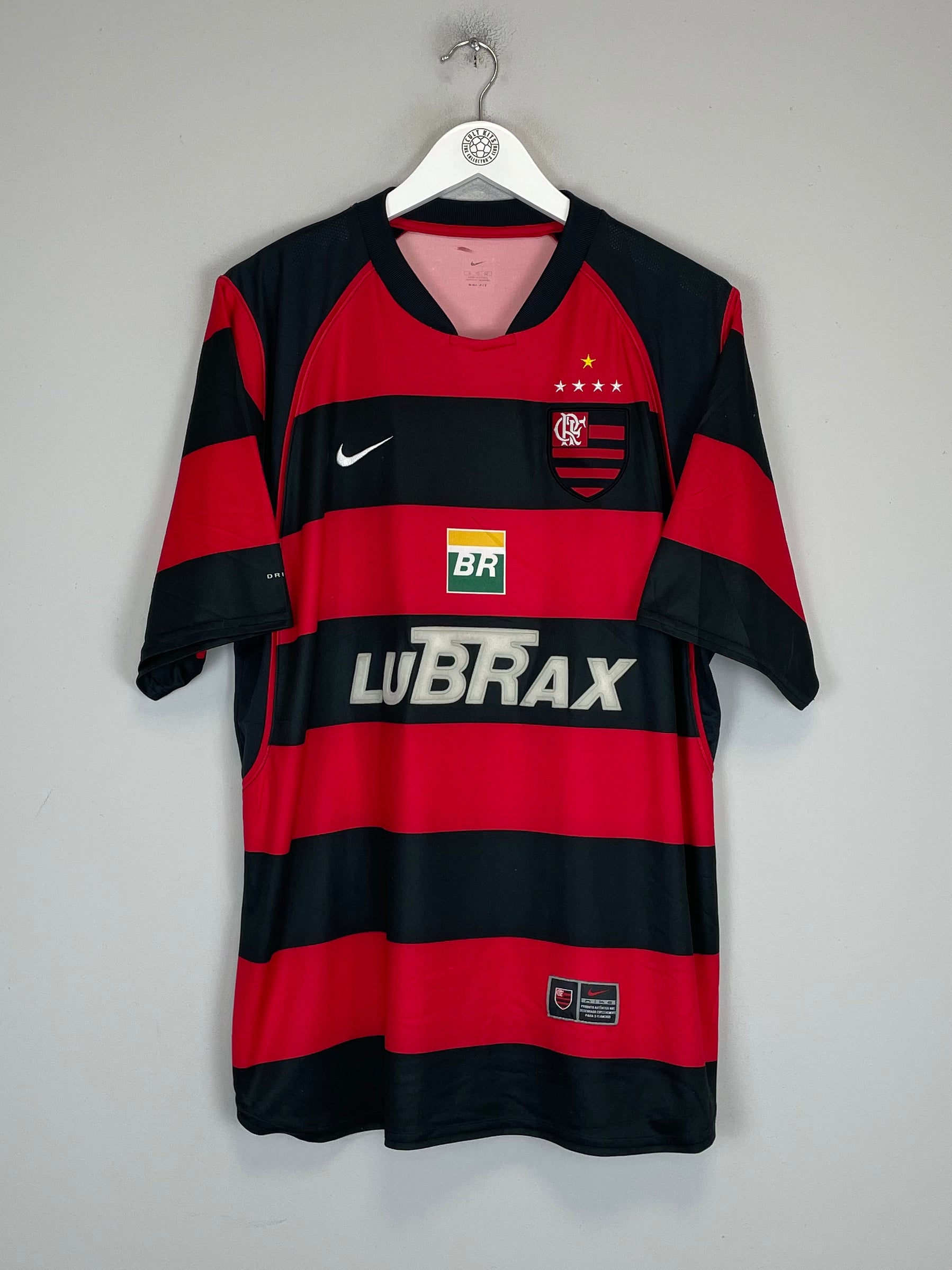 Shop 2003/04 FLAMENGO #10 HOME SHIRT (XL) NIKE, classic football shirts, vintage football shirts & retro soccer jerseys at Cult Kits