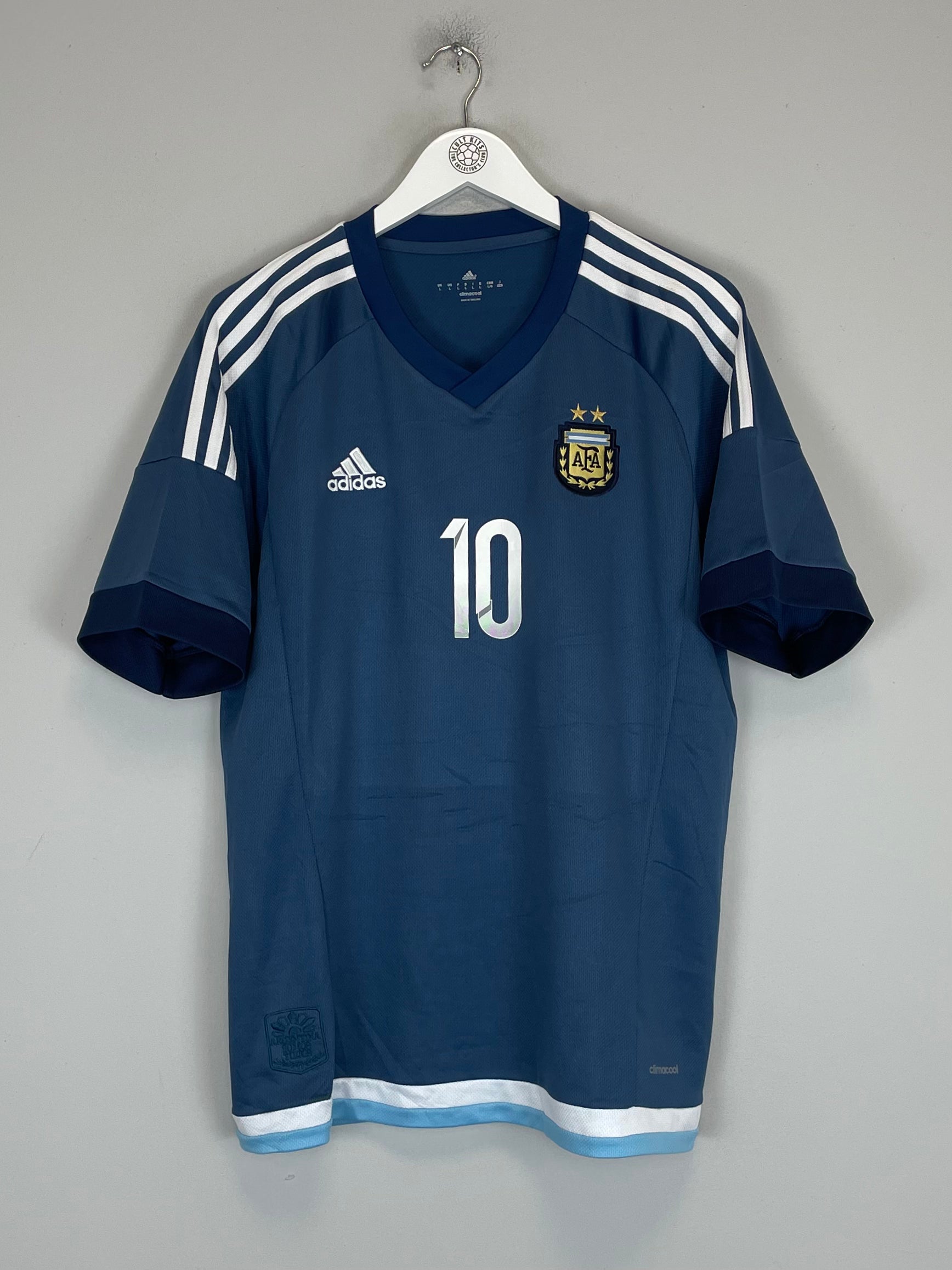 Shop 2015/16 ARGENTINA MESSI #10 AWAY SHIRT (L) ADIDAS, classic football shirts, vintage football shirts & retro soccer jerseys at Cult Kits