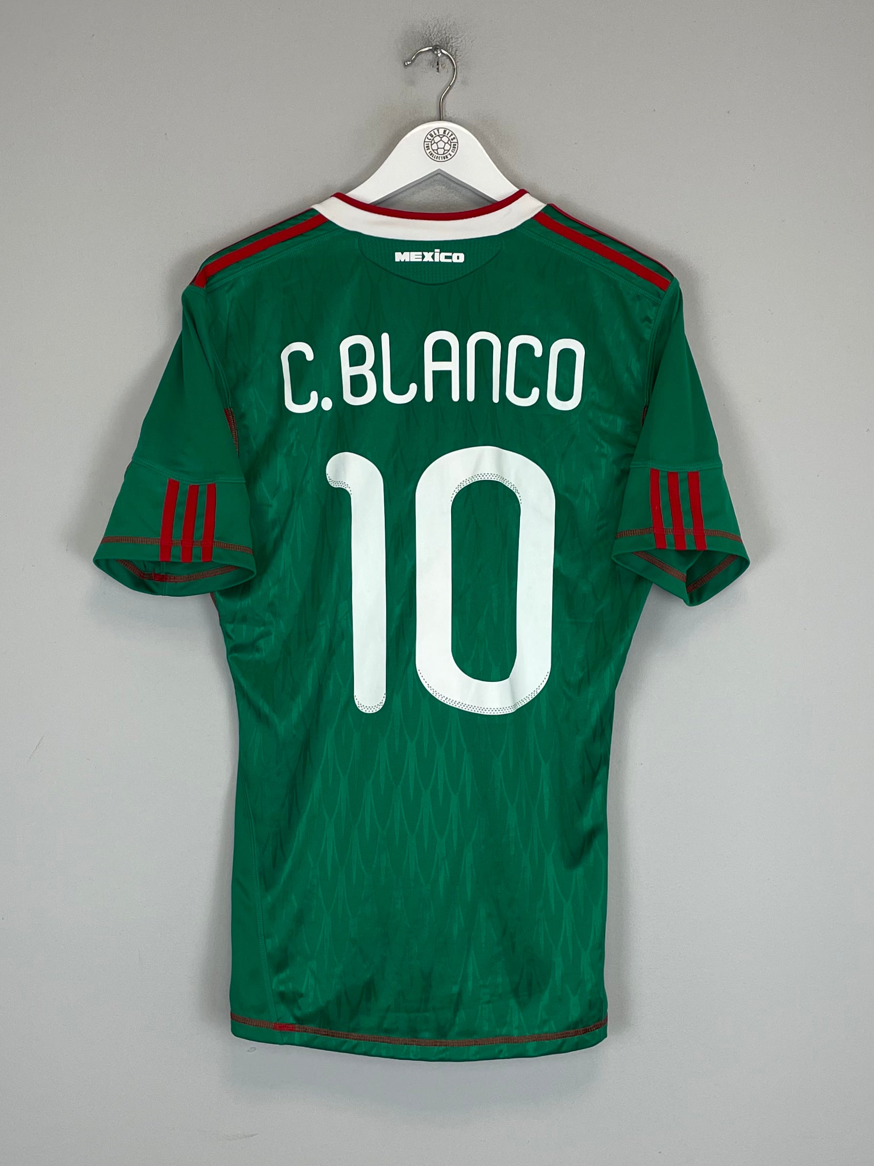 Shop 2010 MEXICO C.BLANCO #10 (FRANCE v MEXICO) HOME SHIRT (M) ADIDAS, classic football shirts, vintage football shirts & retro soccer jerseys at Cult Kits
