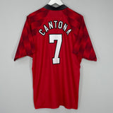 Shop 1996/98 MANCHESTER UNITED CANTONA #7 HOME SHIRT (XL) UMBRO, classic football shirts, vintage football shirts & retro soccer jerseys at Cult Kits