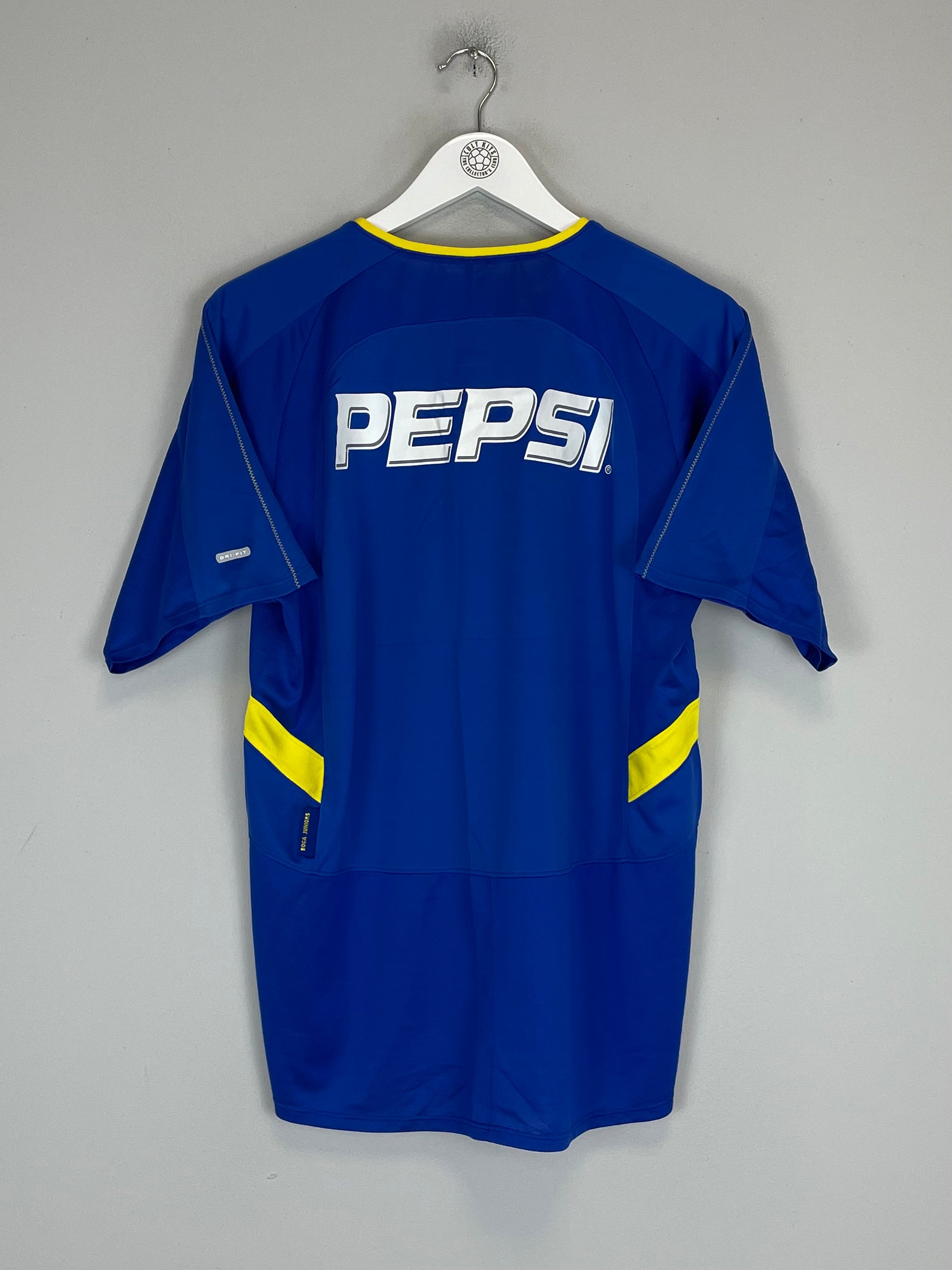 Shop 2003/04 BOCA JUNIORS HOME SHIRT (M) NIKE, classic football shirts, vintage football shirts & retro soccer jerseys at Cult Kits