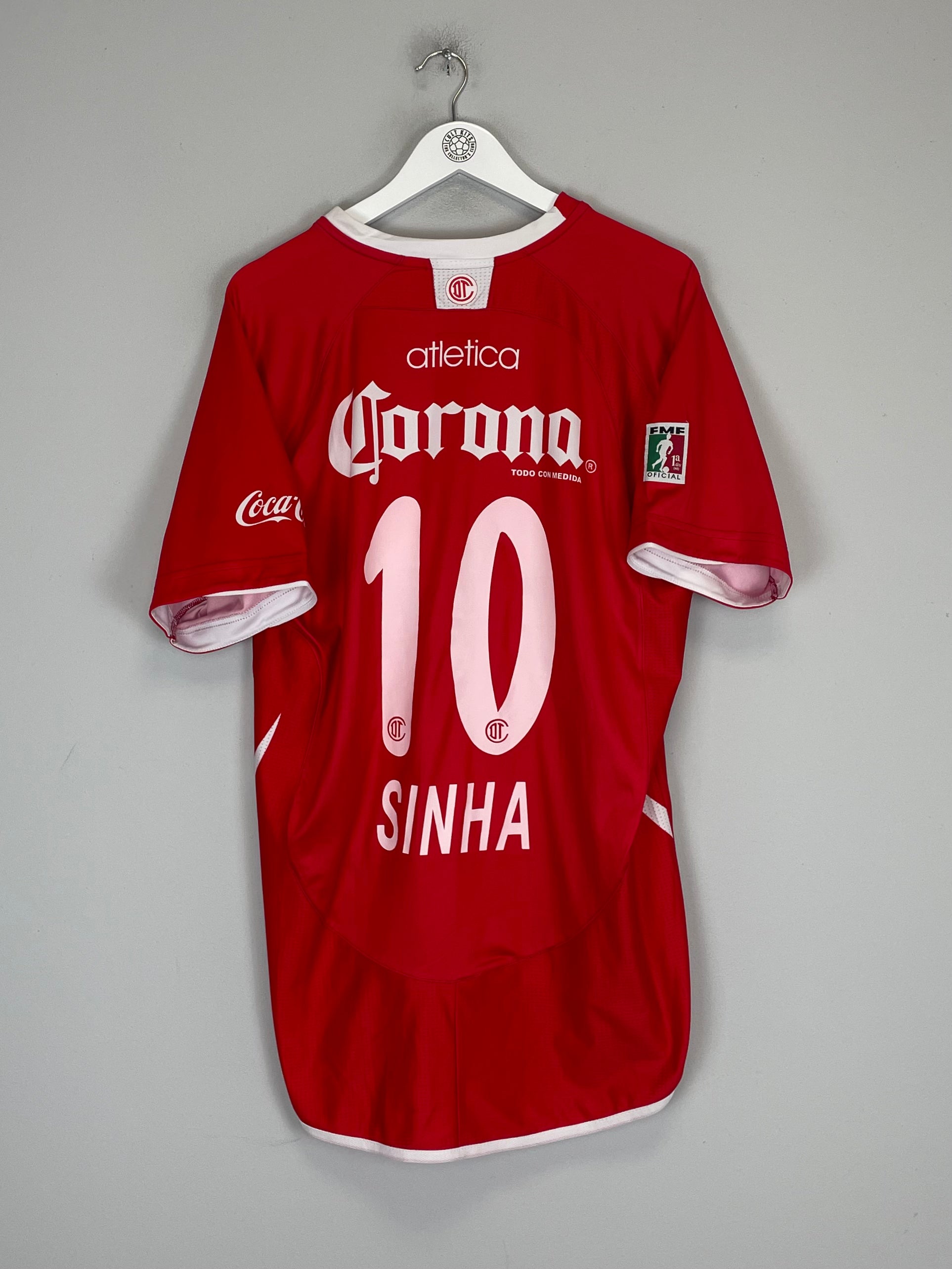 Shop 2008/09 DEPORTIVO TOLUCA SINHA #10 HOME SHIRT (XL) ATLETICA, classic football shirts, vintage football shirts & retro soccer jerseys at Cult Kits