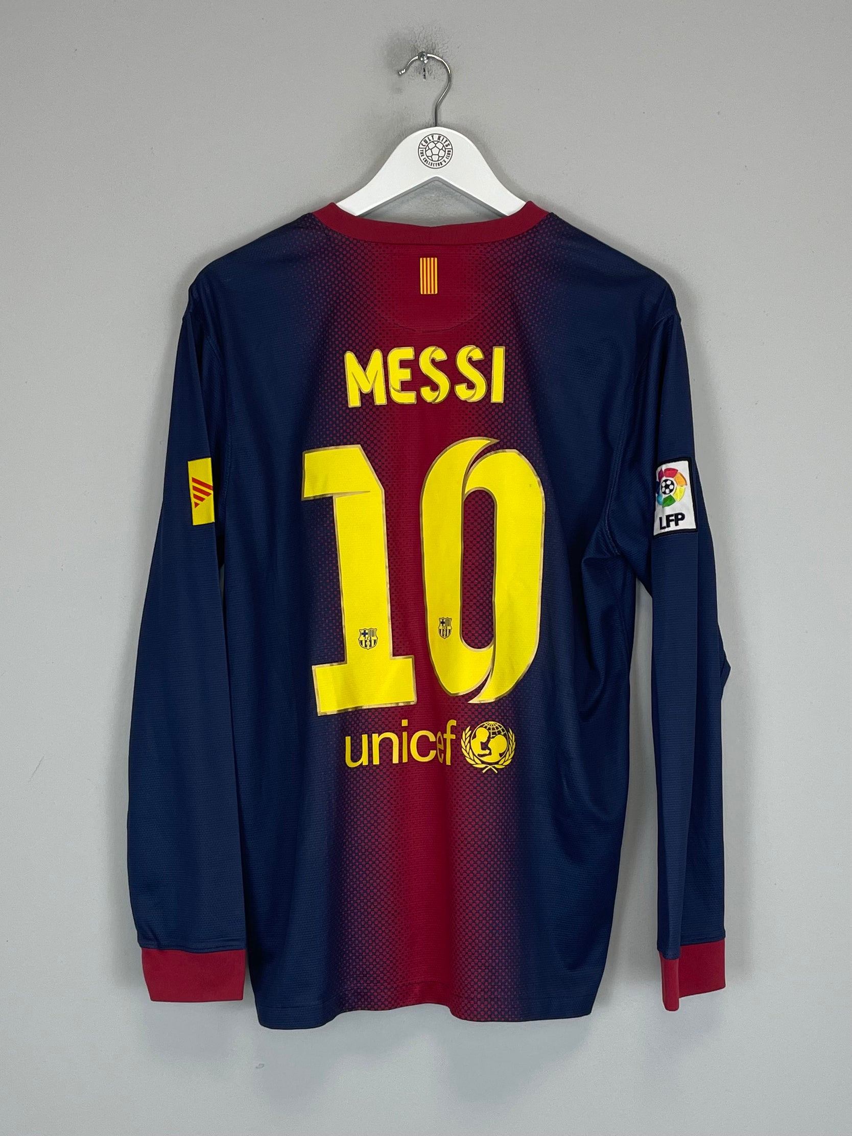 2012 13 BARCELONA MESSI 10 L S HOME SHIRT L NIKE Cult Kits 2012-13-barcelona-messi-10-l-s-home-shirt-l-nike-cult-kits