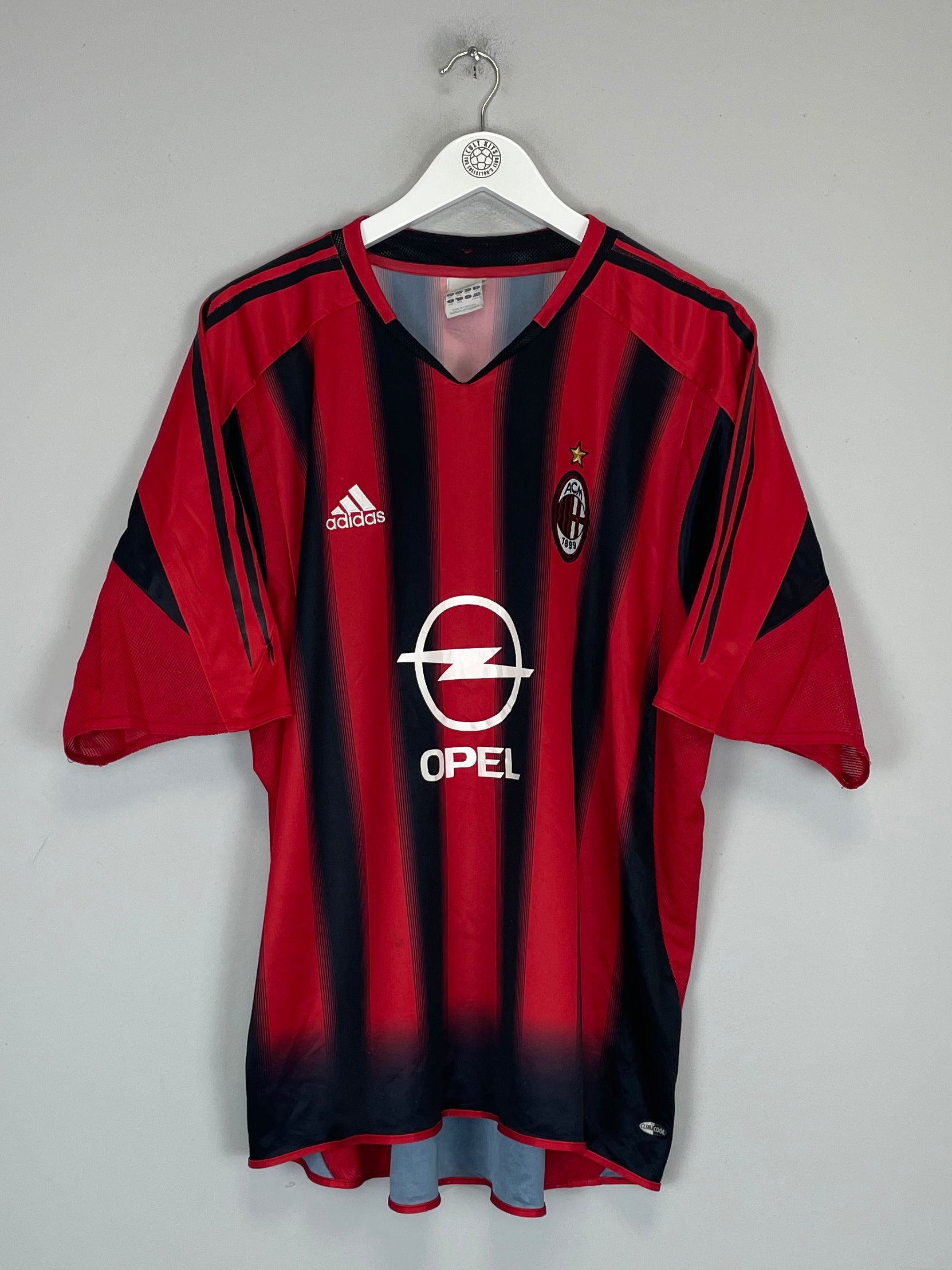 Shop 2004/05 AC MILAN KAKA #22 HOME SHIRT (XXL) ADIDAS, classic football shirts, vintage football shirts & retro soccer jerseys at Cult Kits