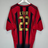 Shop 2004/05 AC MILAN KAKA #22 HOME SHIRT (XXL) ADIDAS, classic football shirts, vintage football shirts & retro soccer jerseys at Cult Kits