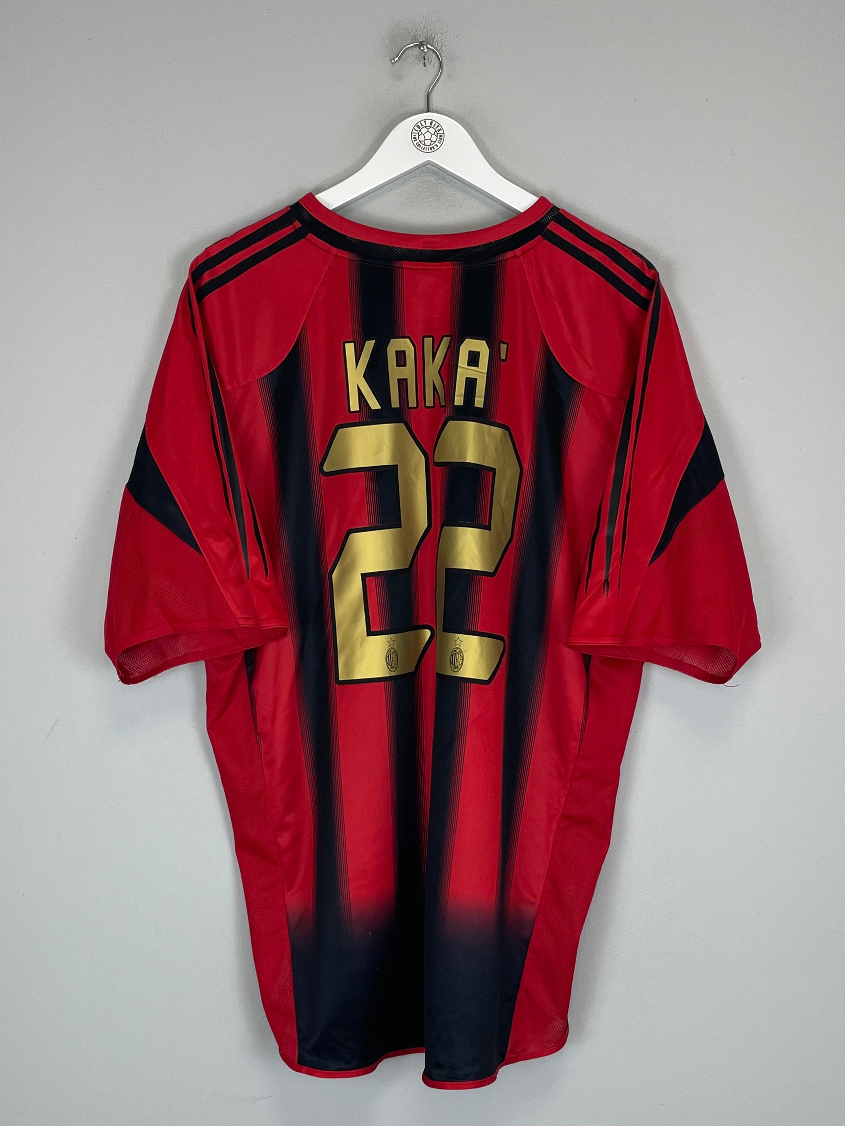 Shop 2004/05 AC MILAN KAKA #22 HOME SHIRT (XXL) ADIDAS, classic football shirts, vintage football shirts & retro soccer jerseys at Cult Kits