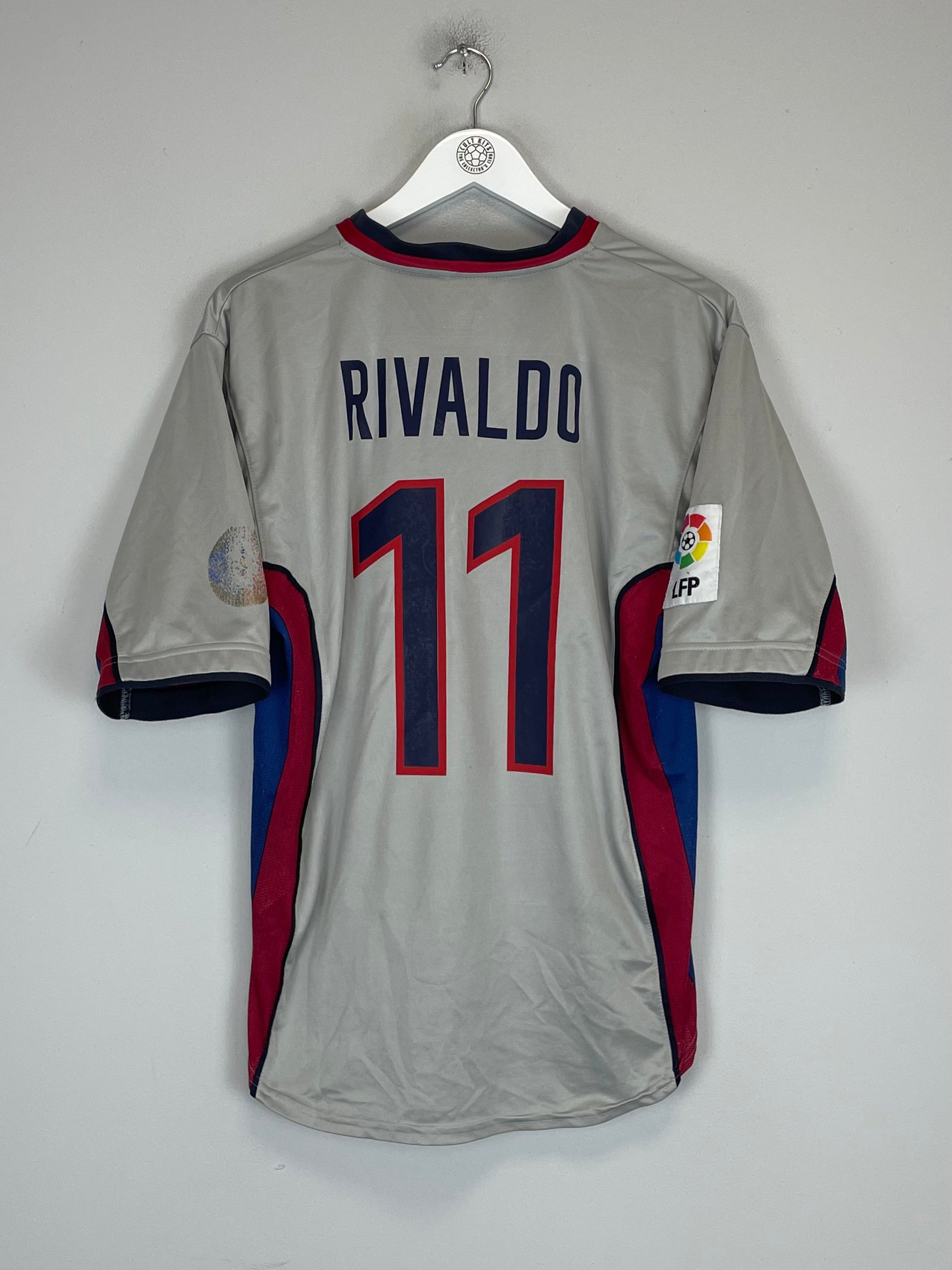 Shop 1998/01 BARCELONA RIVALDO #11 AWAY SHIRT (S) NIKE, classic football shirts, vintage football shirts & retro soccer jerseys at Cult Kits