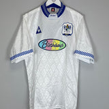 Shop 1996/97 BURY FC *MINT* HOME SHIRT (L) LE COQ, classic football shirts, vintage football shirts & retro soccer jerseys at Cult Kits