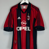 Shop 1998/99 AC MILAN SHEVCHENKO #7 HOME SHIRT (M) ADIDAS, classic football shirts, vintage football shirts & retro soccer jerseys at Cult Kits