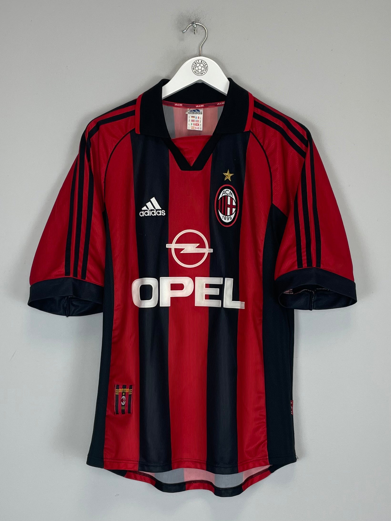 Shop 1998/99 AC MILAN SHEVCHENKO #7 HOME SHIRT (M) ADIDAS, classic football shirts, vintage football shirts & retro soccer jerseys at Cult Kits
