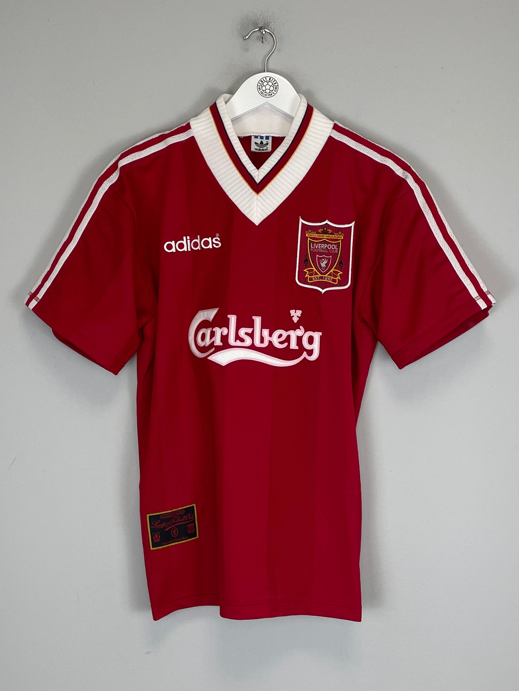 Shop 1995/96 LIVERPOOL *MINT* HOME SHIRT (M) ADIDAS, classic football shirts, vintage football shirts & retro soccer jerseys at Cult Kits