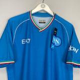 Shop 2022/23 Napoli *BNWT* Sponsorless Home Shirt (Multiple Sizes) EA7, classic football shirts, vintage football shirts & retro soccer jerseys at Cult Kits