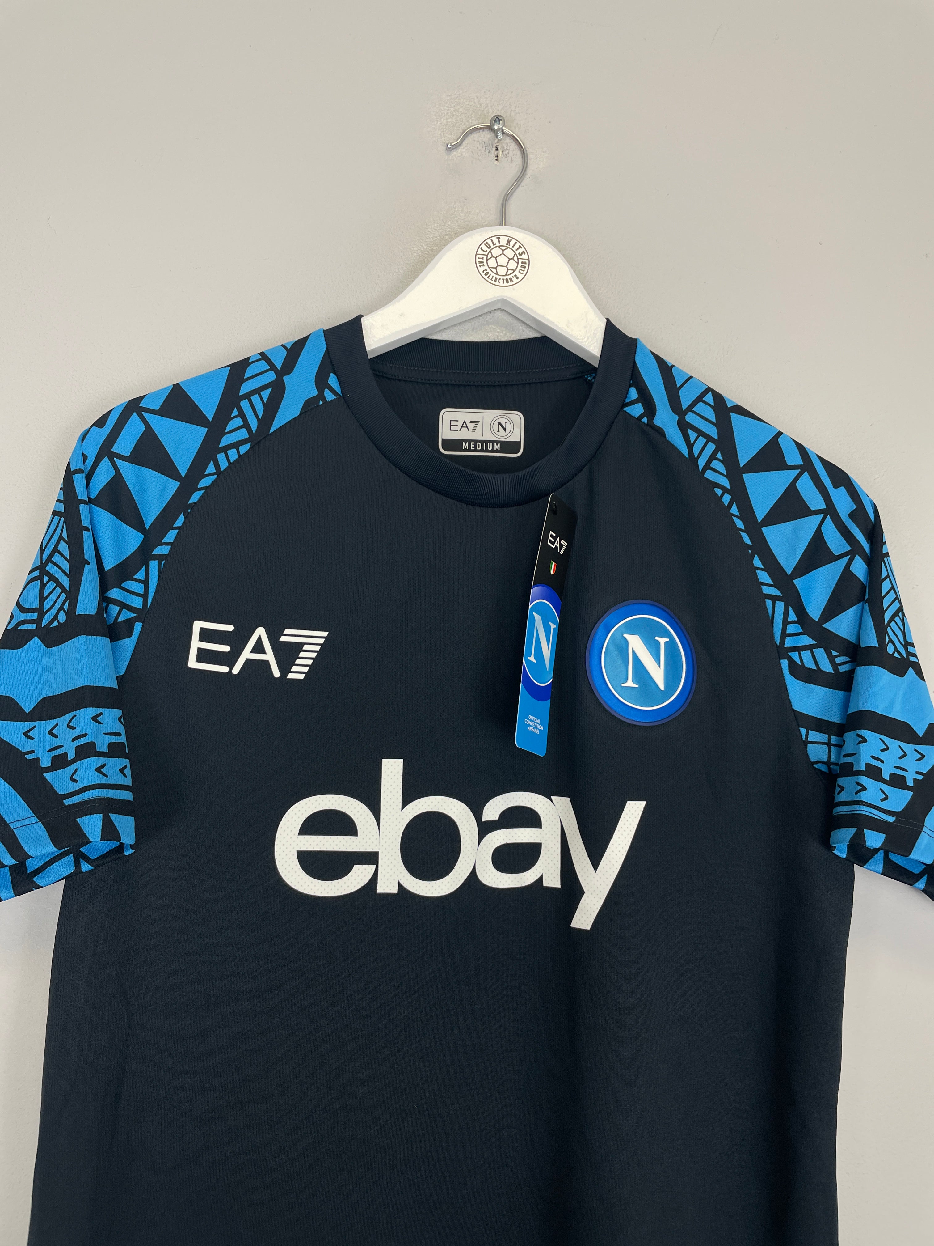 Shop 2023/24 Napoli *BNWT* Training Shirt (Multiple Sizes) EA7, classic football shirts, vintage football shirts & retro soccer jerseys at Cult Kits