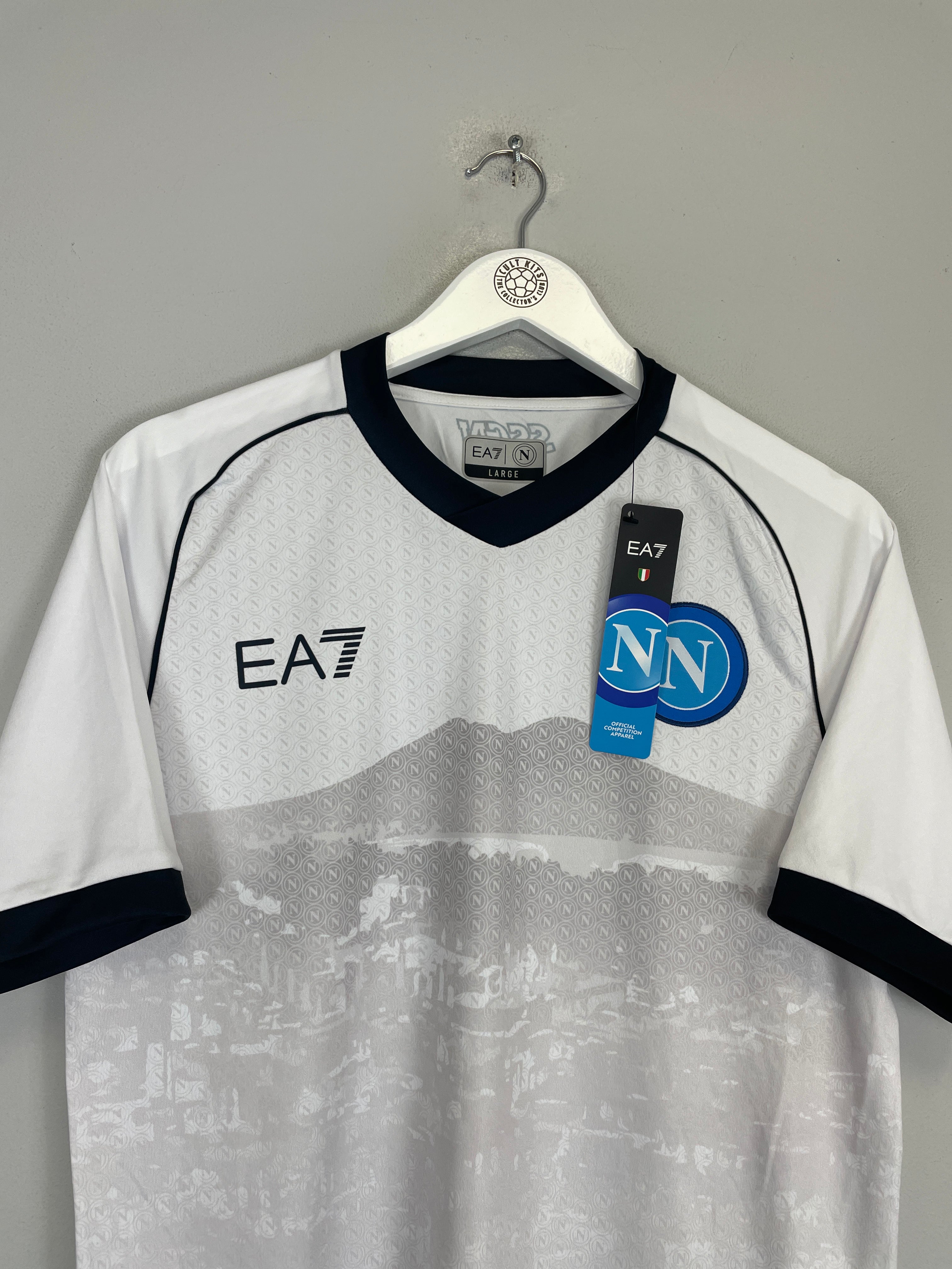 Shop 2023/24 Napoli *BNWT* Sponsorless Away Shirt (Multiple Sizes) EA7, classic football shirts, vintage football shirts & retro soccer jerseys at Cult Kits